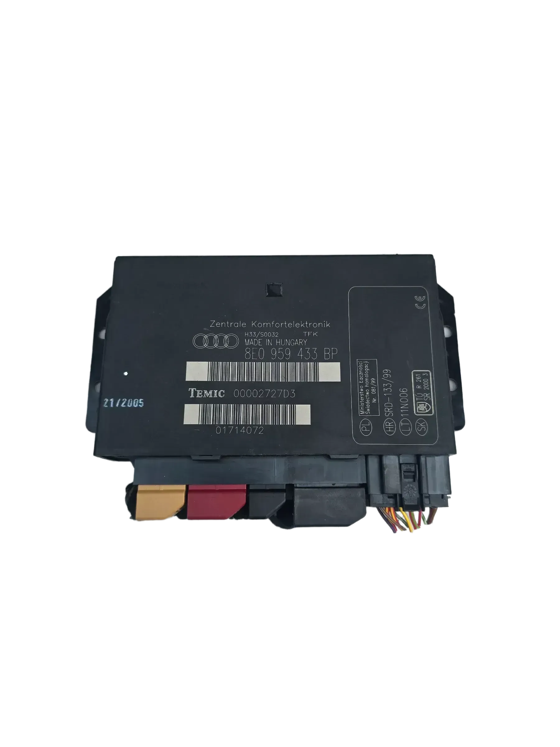 Audi A4 8E B6 B7 Zentralsteuergerät Komfortsteuergerät Modul 8E0959433BP - Bild 1