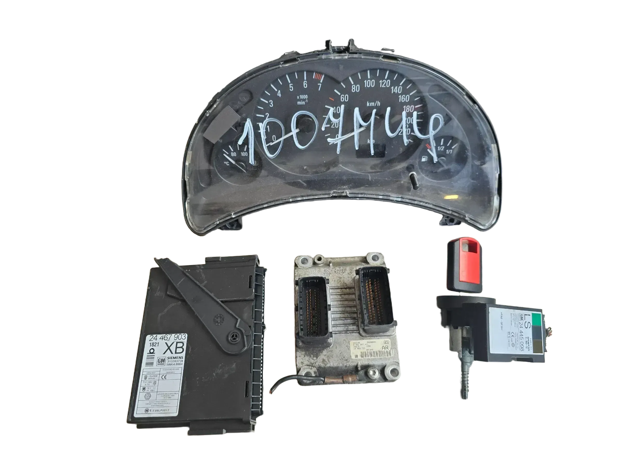 Motor Steuergerät Set 0261207421 Opel Corsa C 25sa8095 - Bild 1