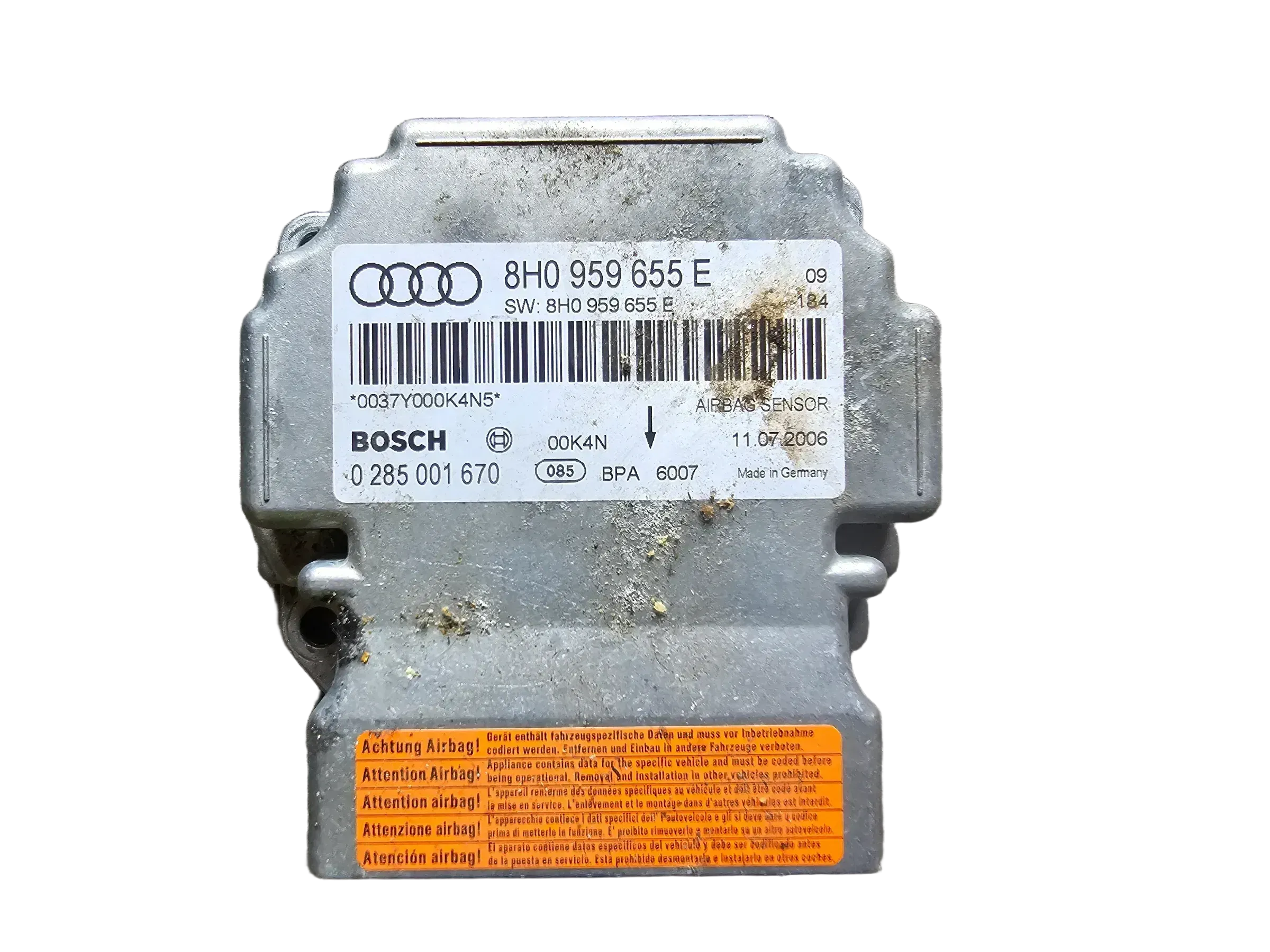 Bosch Airbagsteuergerät Audi A4 B7 8H Cabrio 8H0959655E SRS Airbag Steuergerät - Bild 1