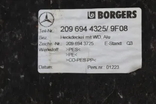 Mercedes CLK W209 Cabrio Abdeckung / Verkleidung Heckklappe 2096944325 - Bild 3