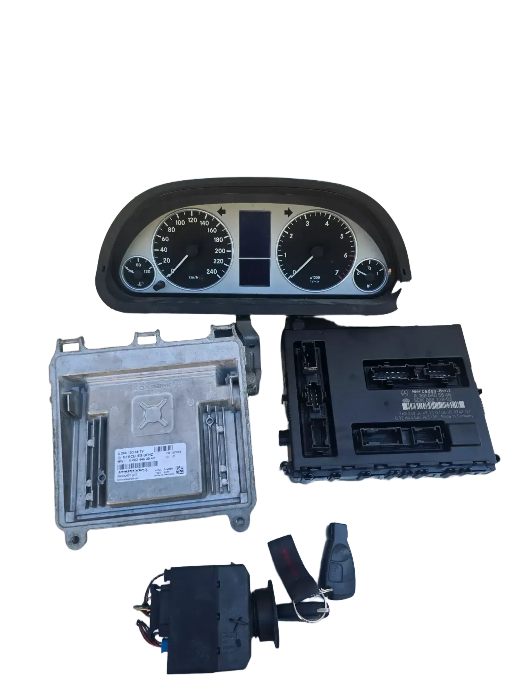 Mercedes Benz A Klasse W169 Motorsteuergerät Set A2661538879 - Bild 1