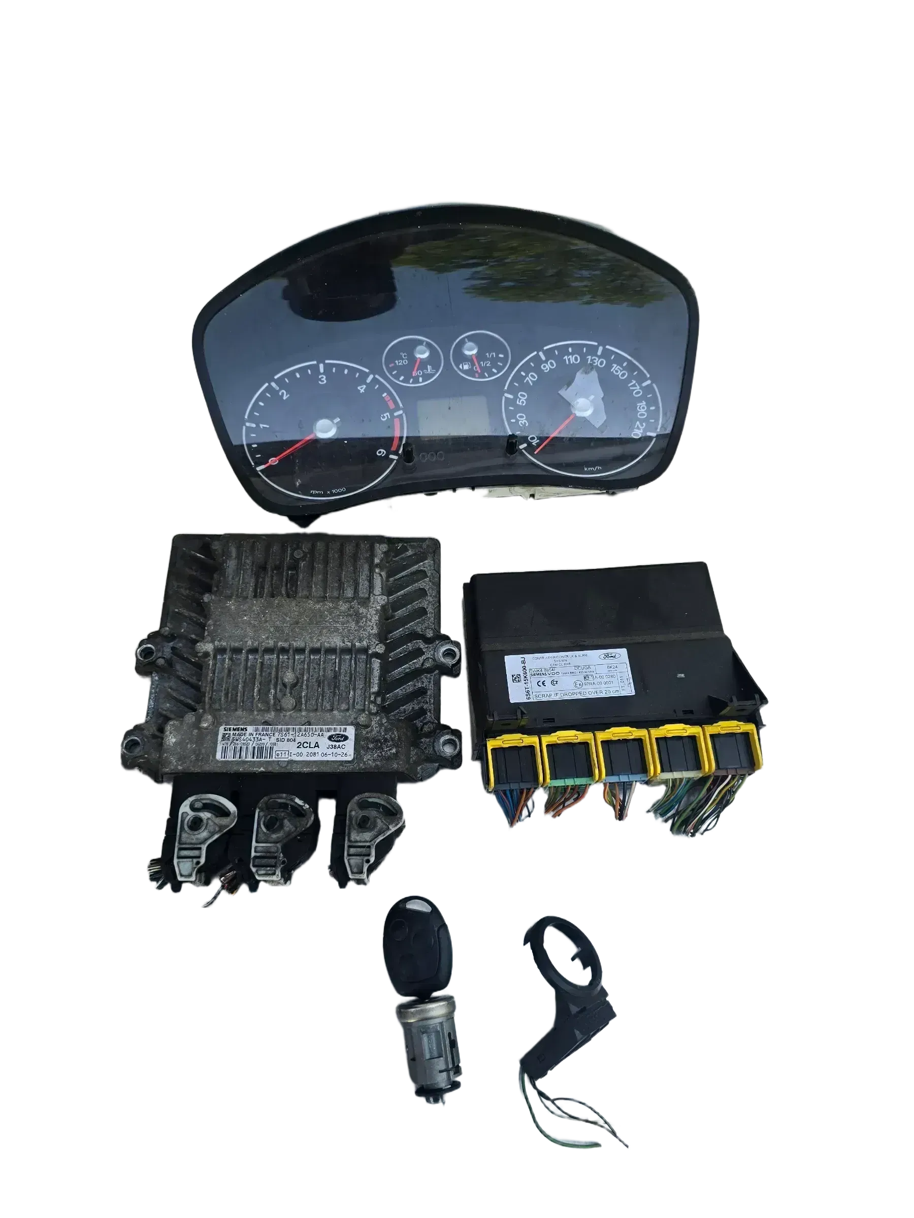 7S6112A650AA motorsteuergerät Set FORD FIESTA V  1.4 TDCI - Bild 1