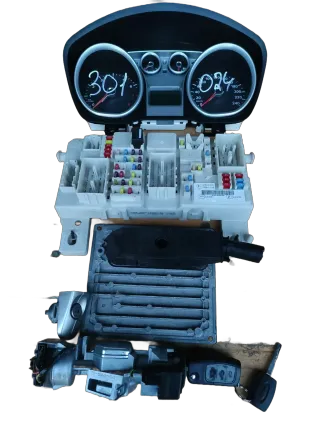 Steuergerät Set  7M5112A650AFC Ford Focus 2 Cmax  1.6 16V DA3/DB3 74 KW 100 PS - Bild 1