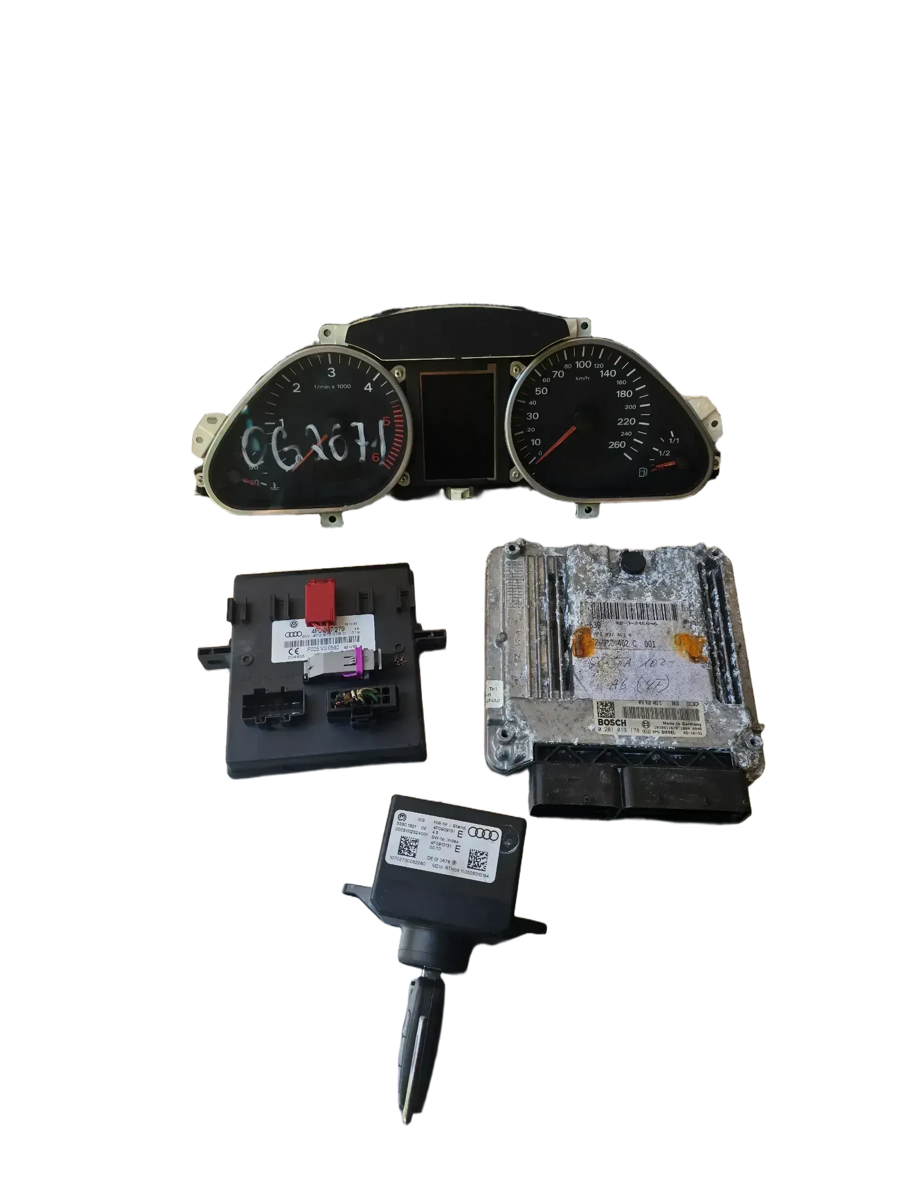 Audi A6 C6 Motorsteuergerät Set Motor BPP  4F0907401B  0281013178  4F2910402C - Bild 1