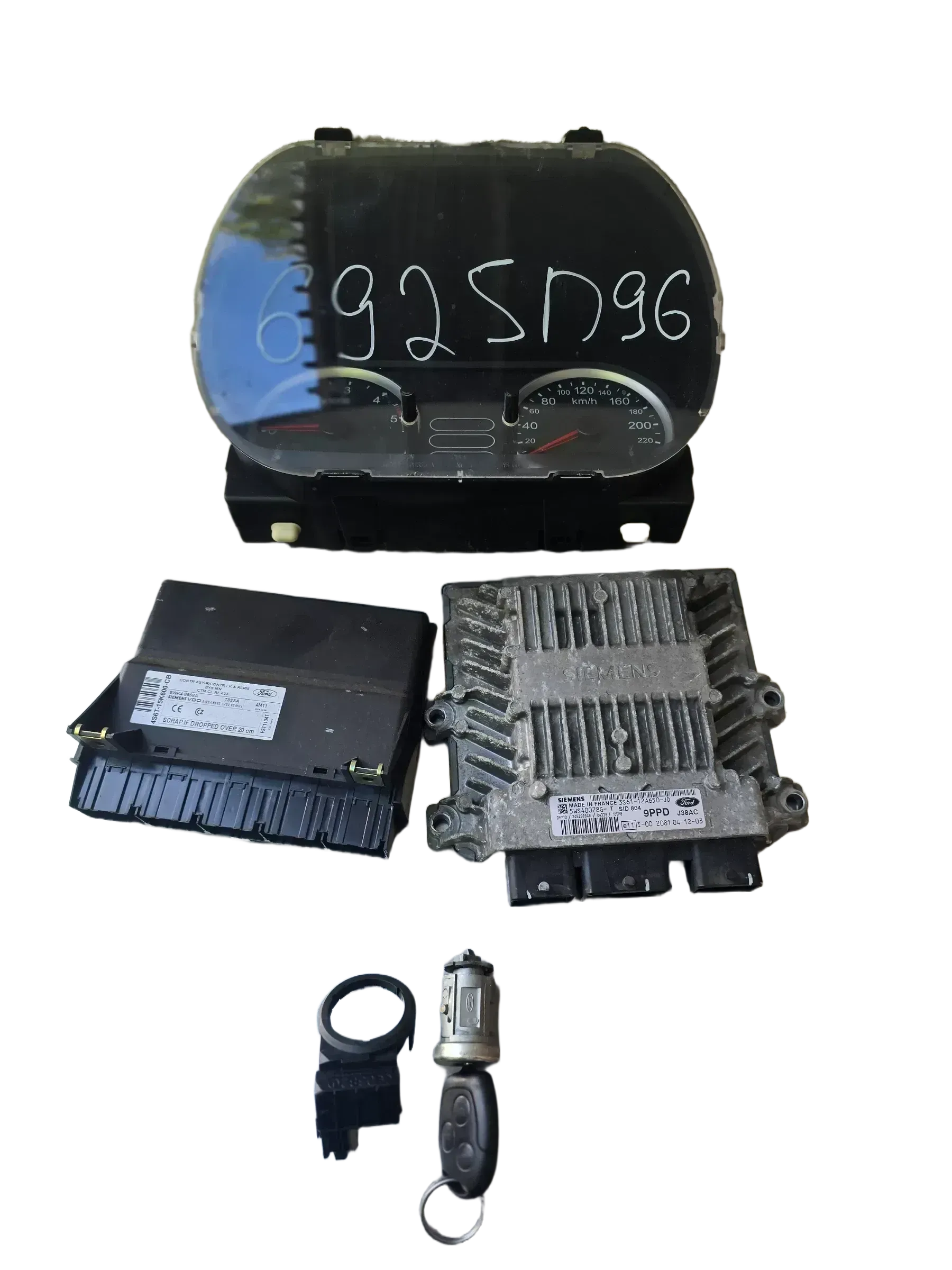 MotorSteuergerät Set  3S6112A650JD FORD FIESTA V TDCI - Bild 1