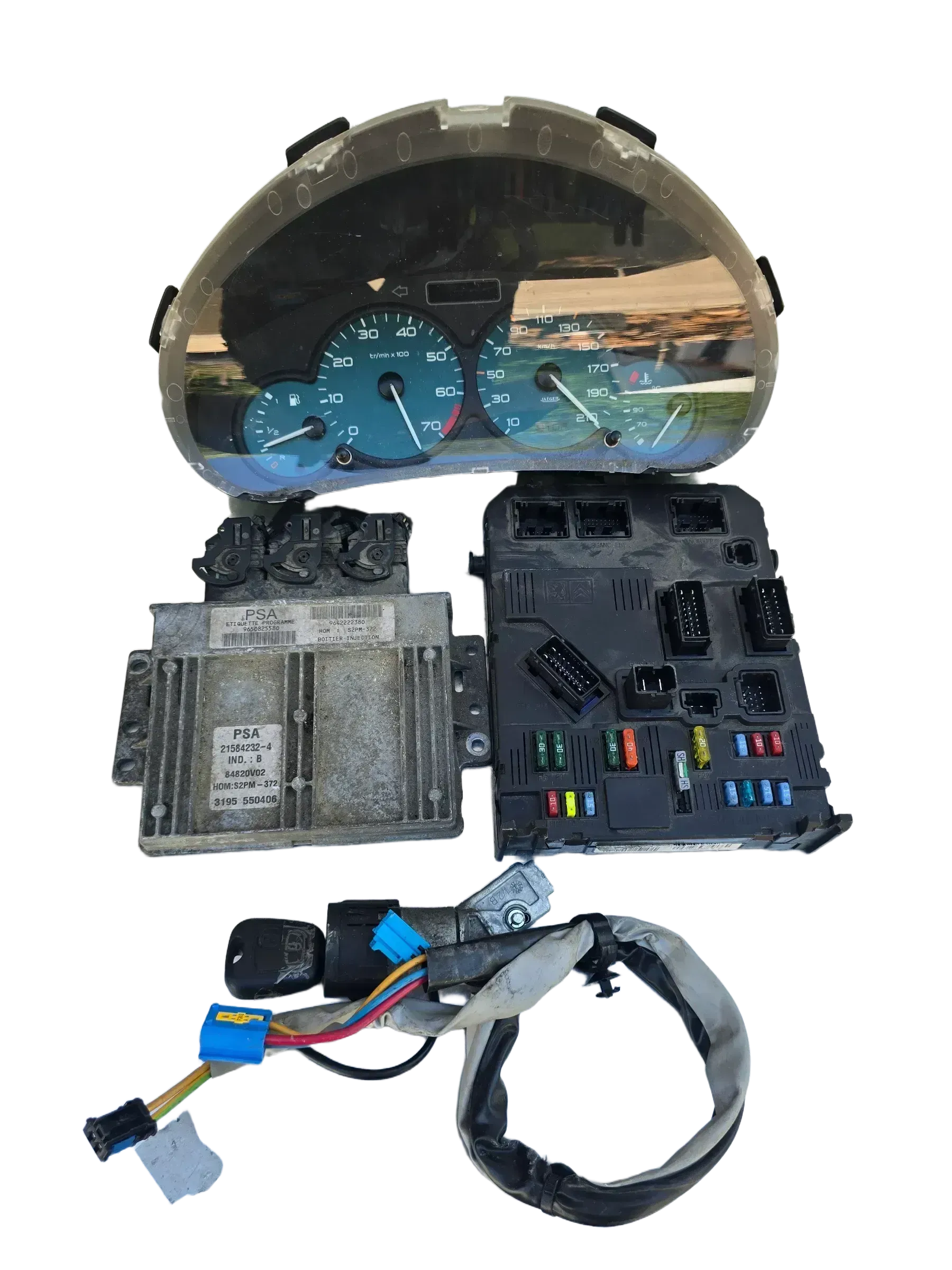 Citroen Berlingo Motorsteuergerät Set 9650825580 - Bild 1