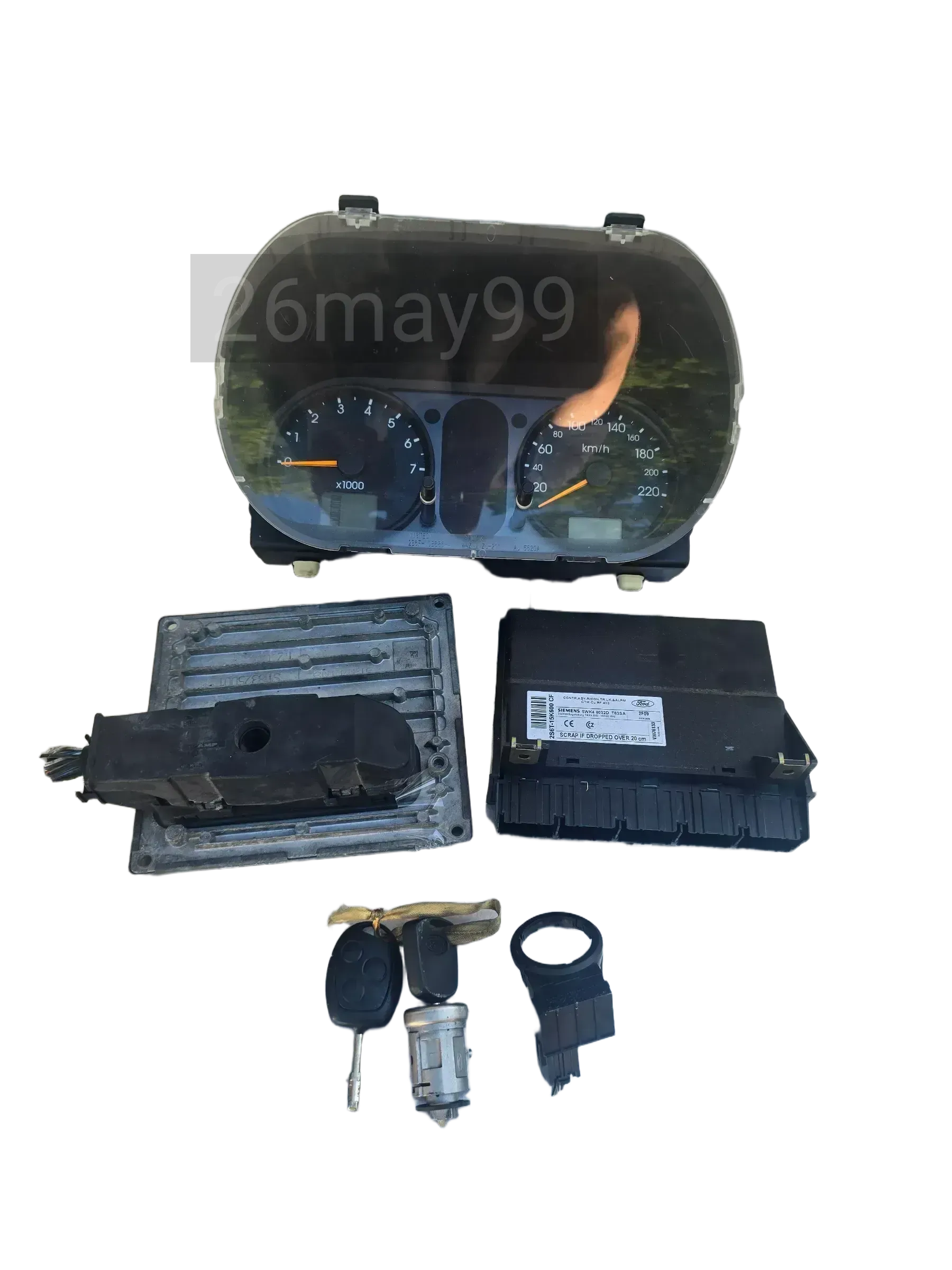 Motorsteuergerät Set 2S6A12A650NB S118325001 Benzin 1,3 Ford Fiesta V Fusion - Bild 1