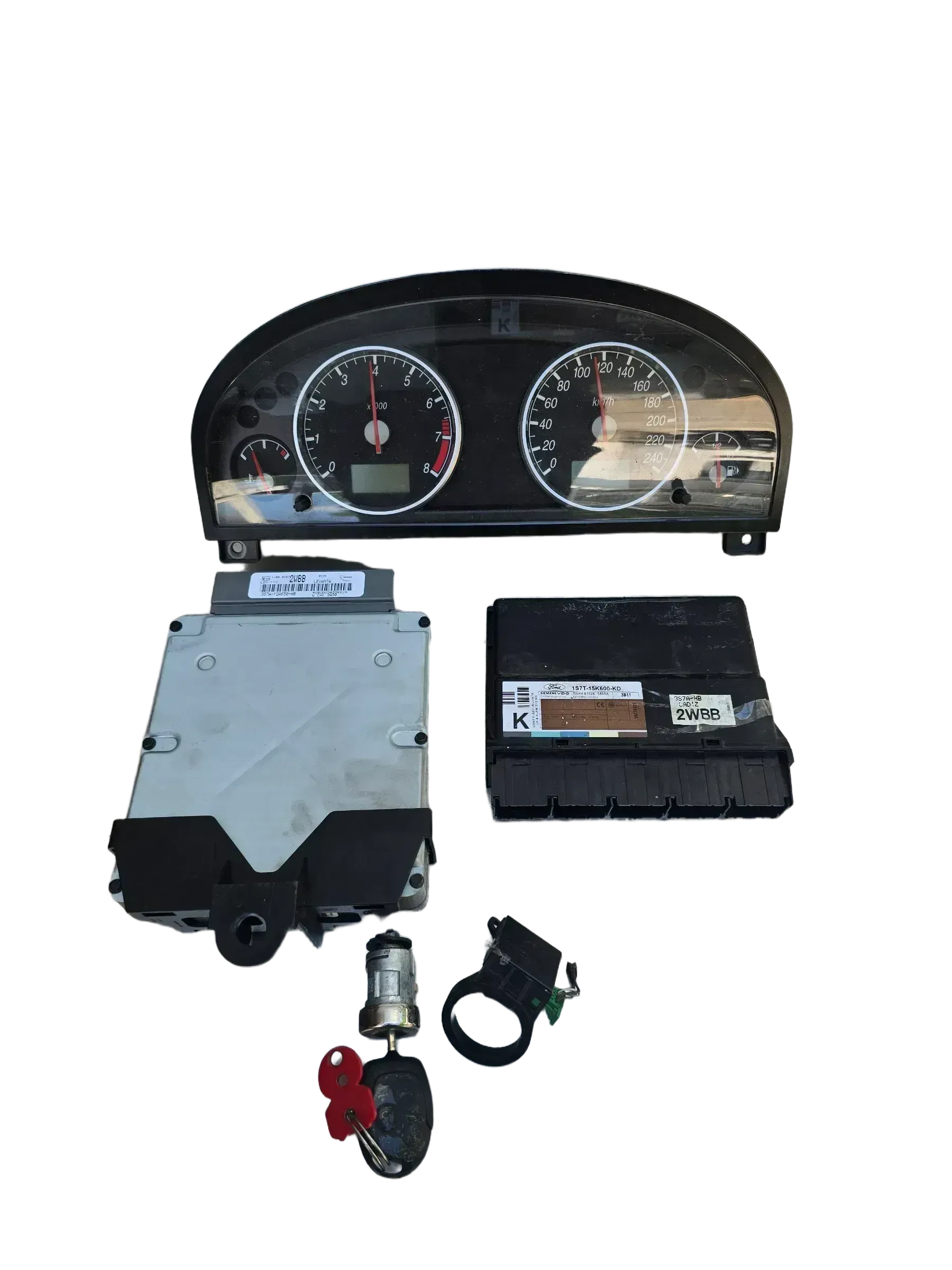 Ford Mondeo III 1,8 16V 92kW Motorsteuergerät Set 3S7A-12A650-HB - Bild 1