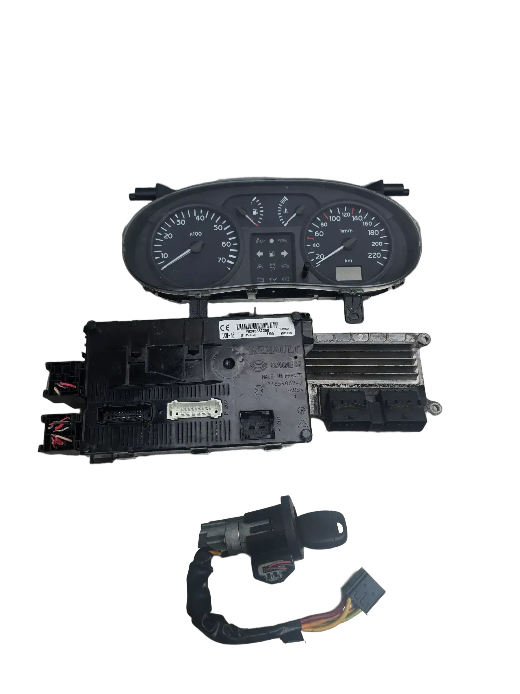 Motorsteuergerät Set 8200162381 Renault Clio II 1.2 43kW 58PS - Bild 1