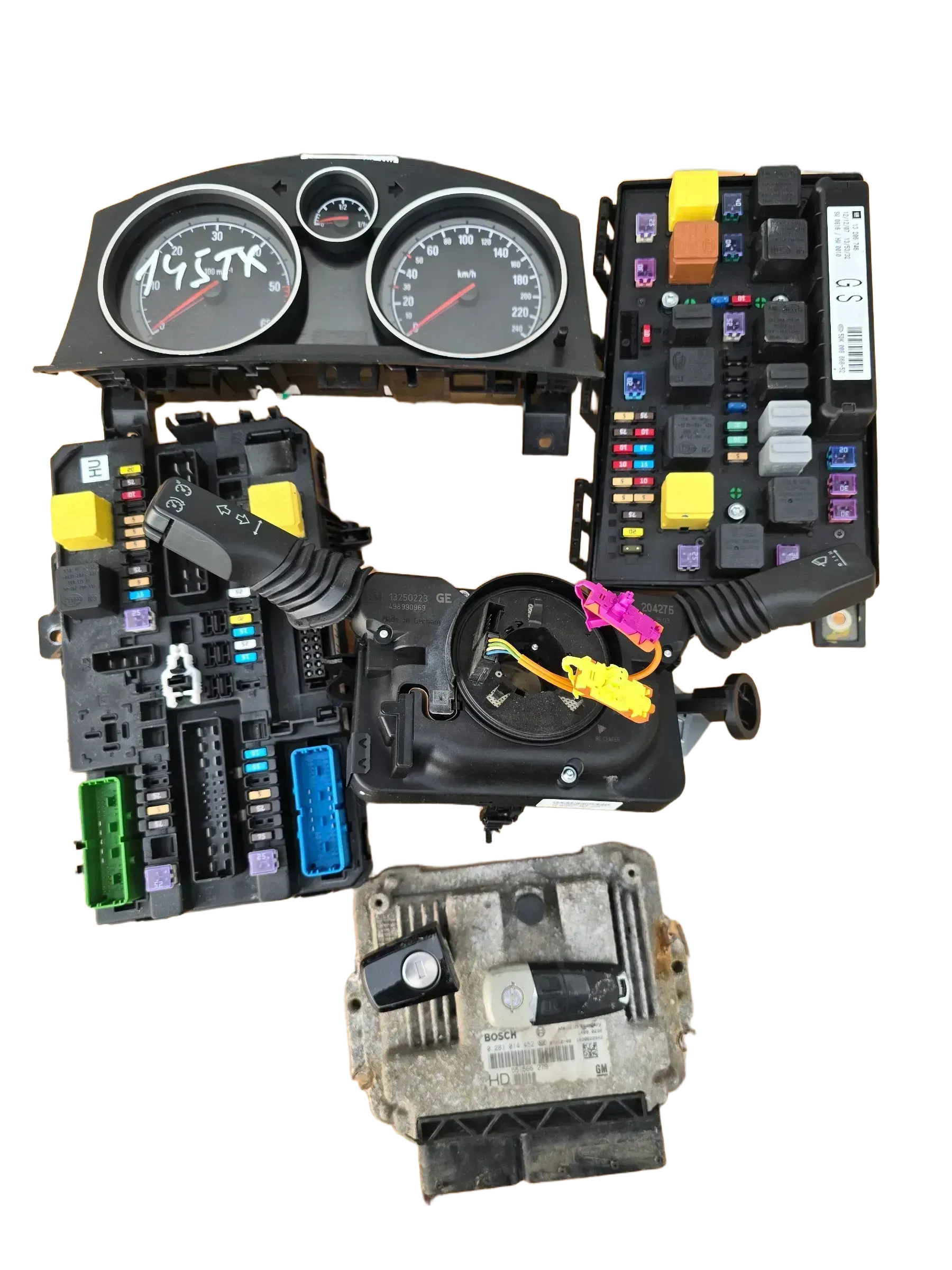SET Motorsteuergerät Tacho Lesespule Sicherungskasten 0281014452 Opel Astra 1.9 145 tkm, Keyless Go - Bild 1
