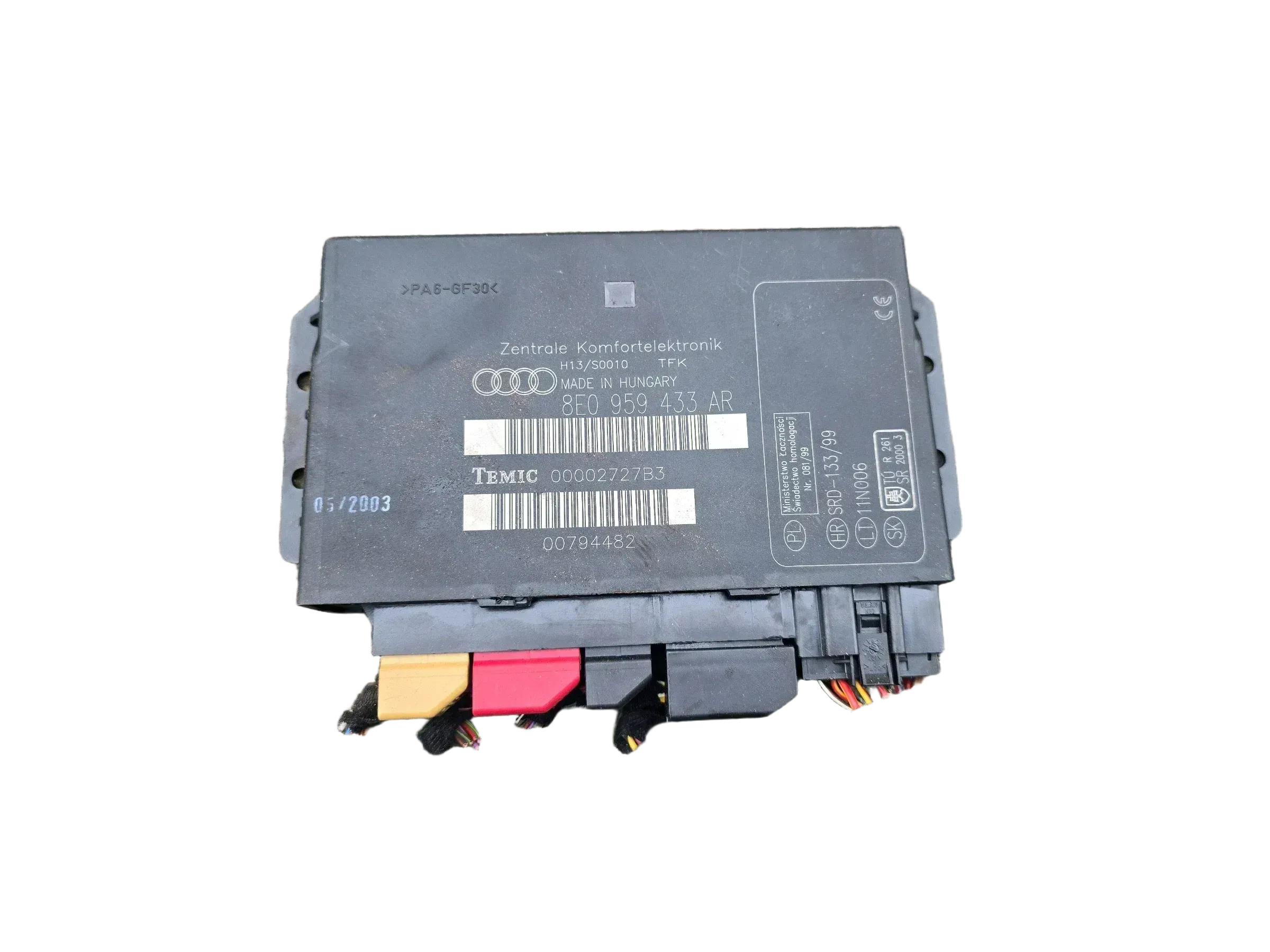 Original Audi A4 B6 Komfortsteuergerät 8E0959433AR Komfortmodule - Bild 1