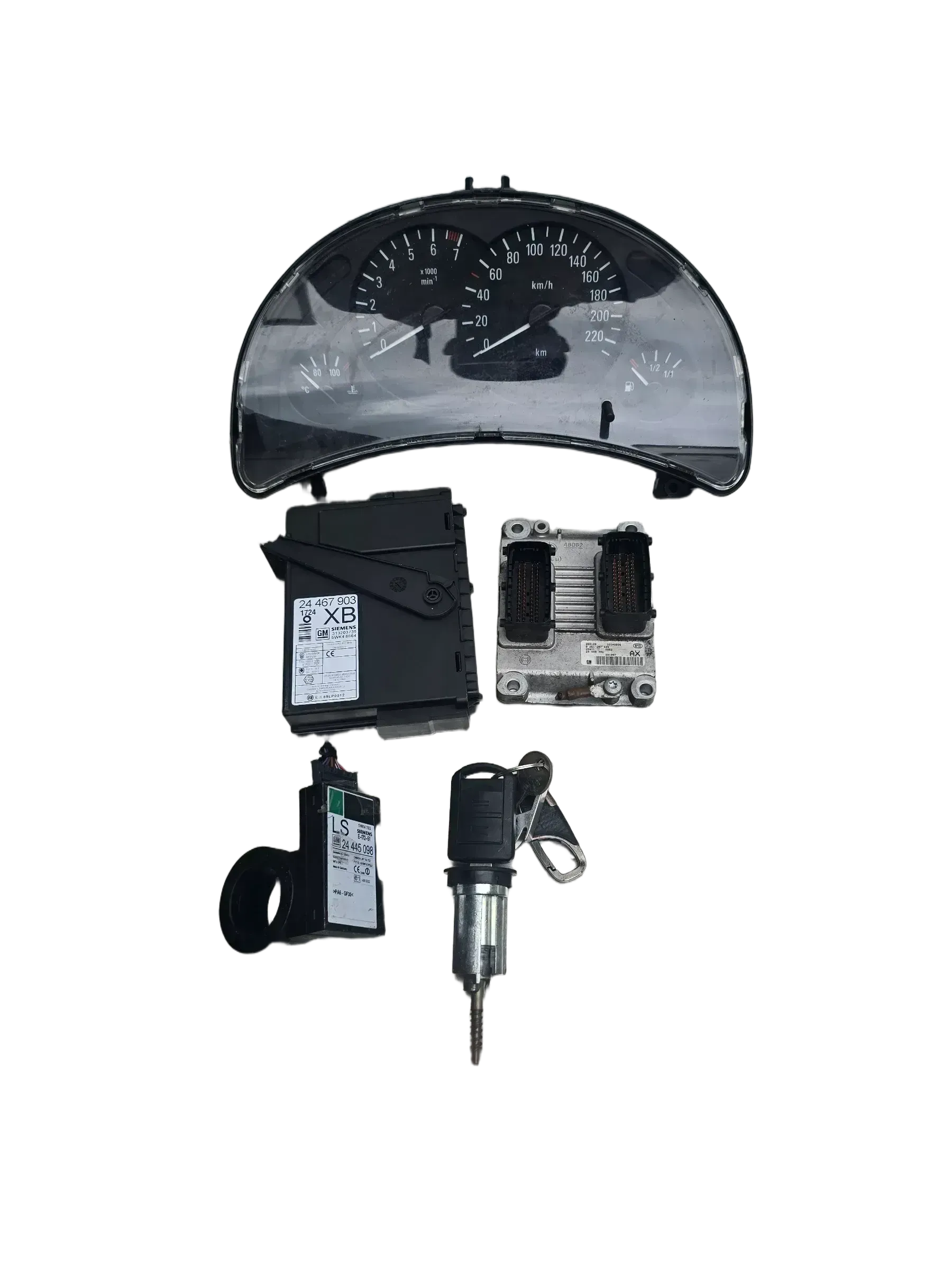 Opel Corsa C Z12XE Motorsteuergerät Set Bosch 0261207423 - Bild 1