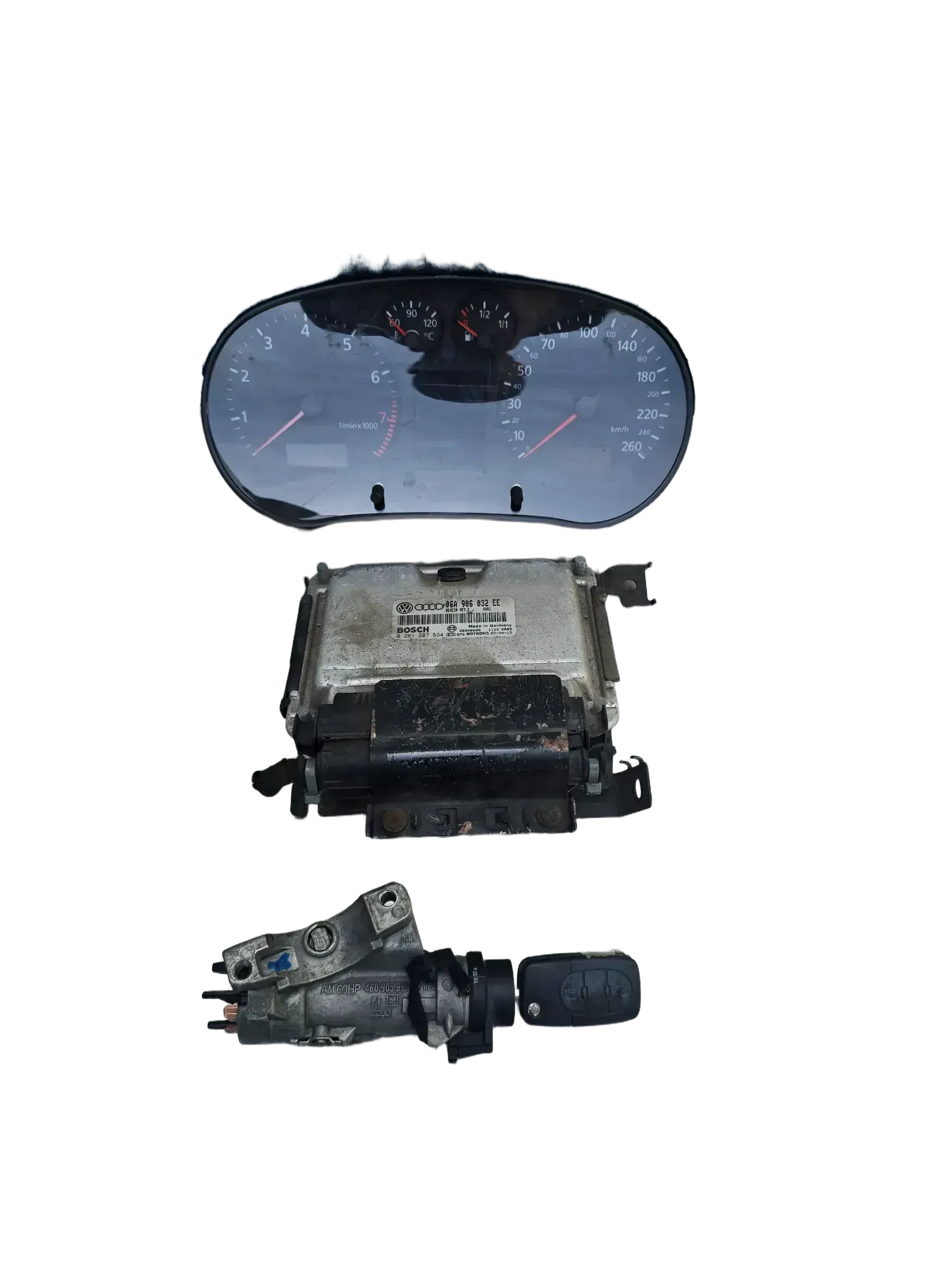 AUDI A3 / 8L 1.6 Motor Motorsteuergerät Set 06A906032EE - Bild 1
