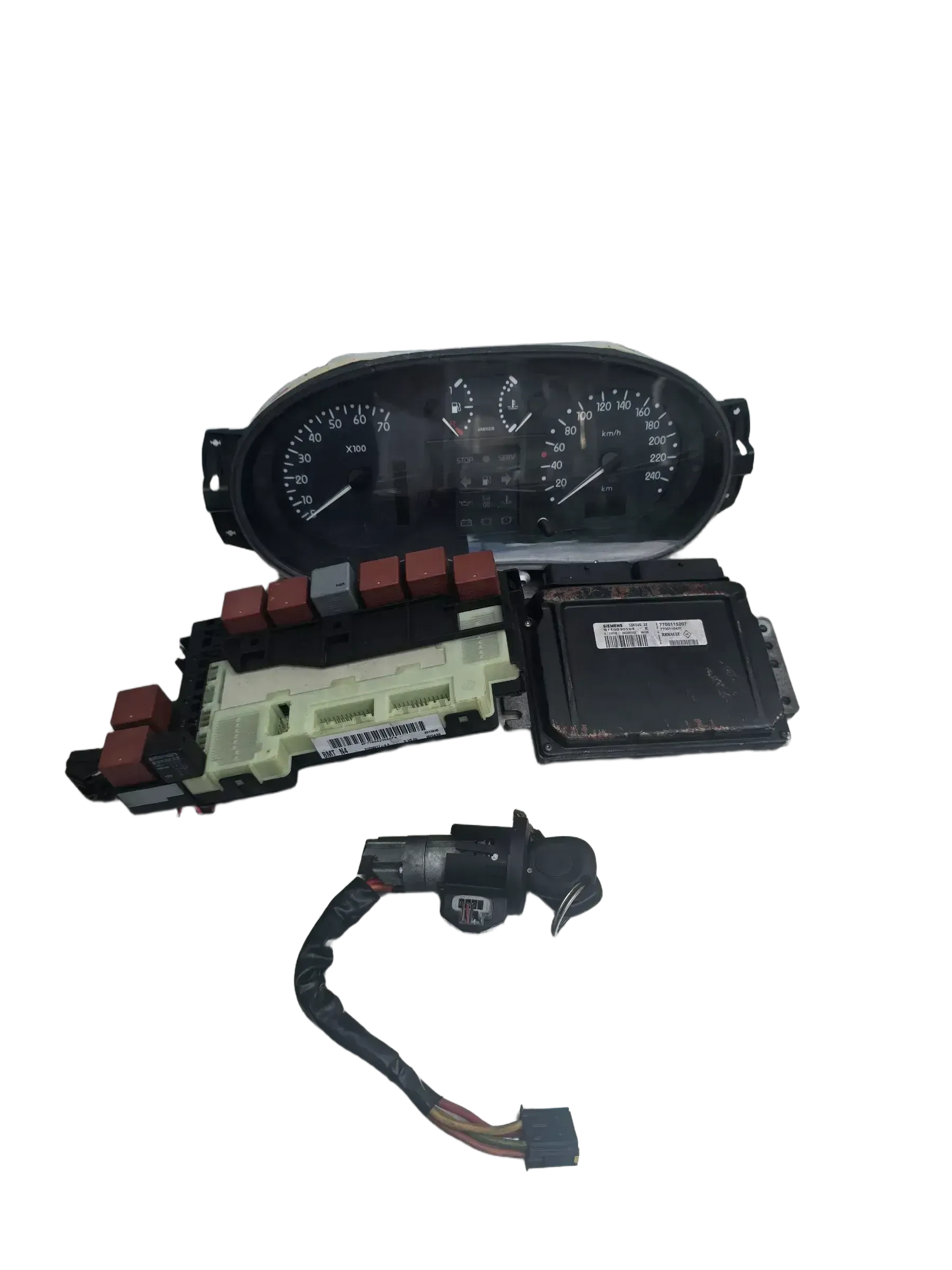 Renault Clio II phase 1 1,2 58Ps  Motorsteuergerät Set 7700115207 - Bild 1