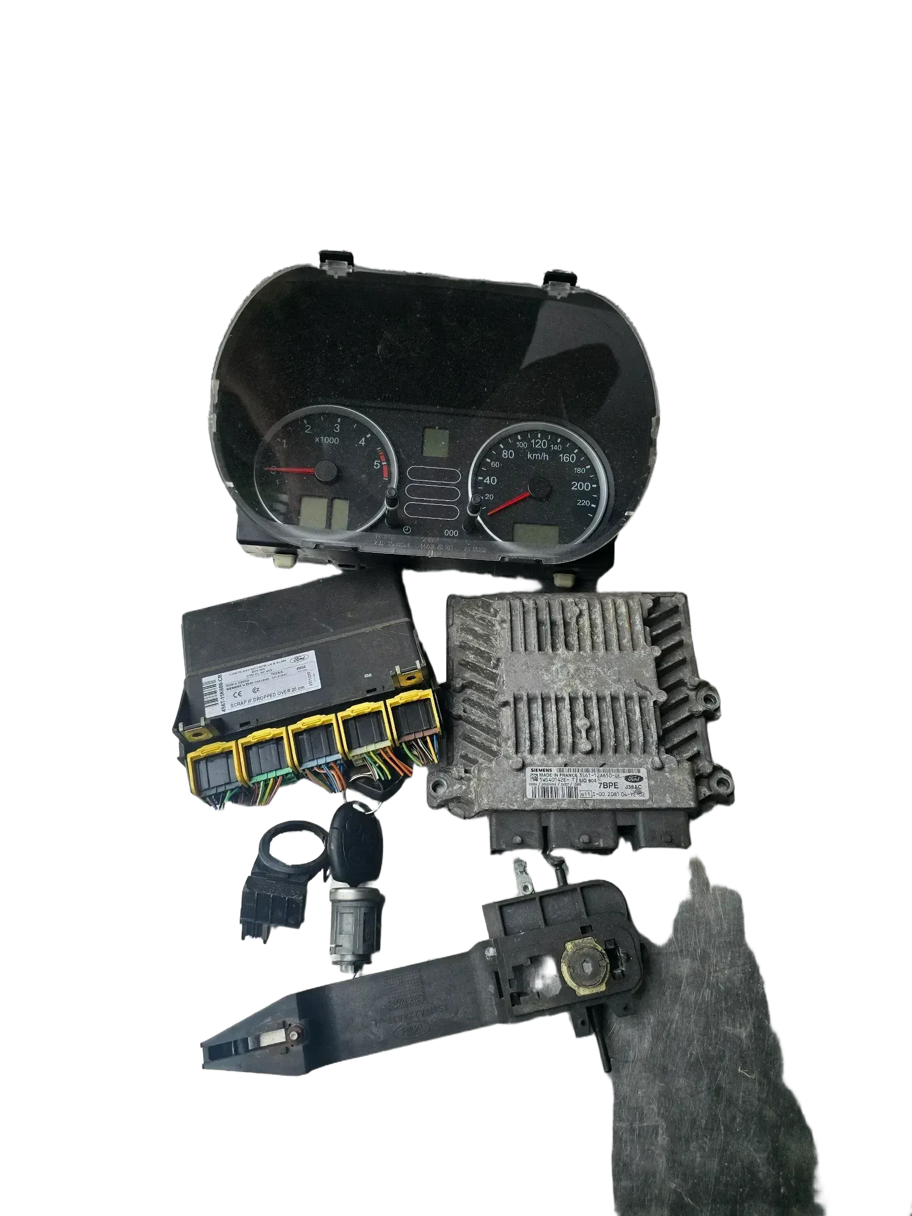 Motorsteuergerät Set Ford Fiesta V 1.4 TDCI  3s6112a650GE - Bild 1