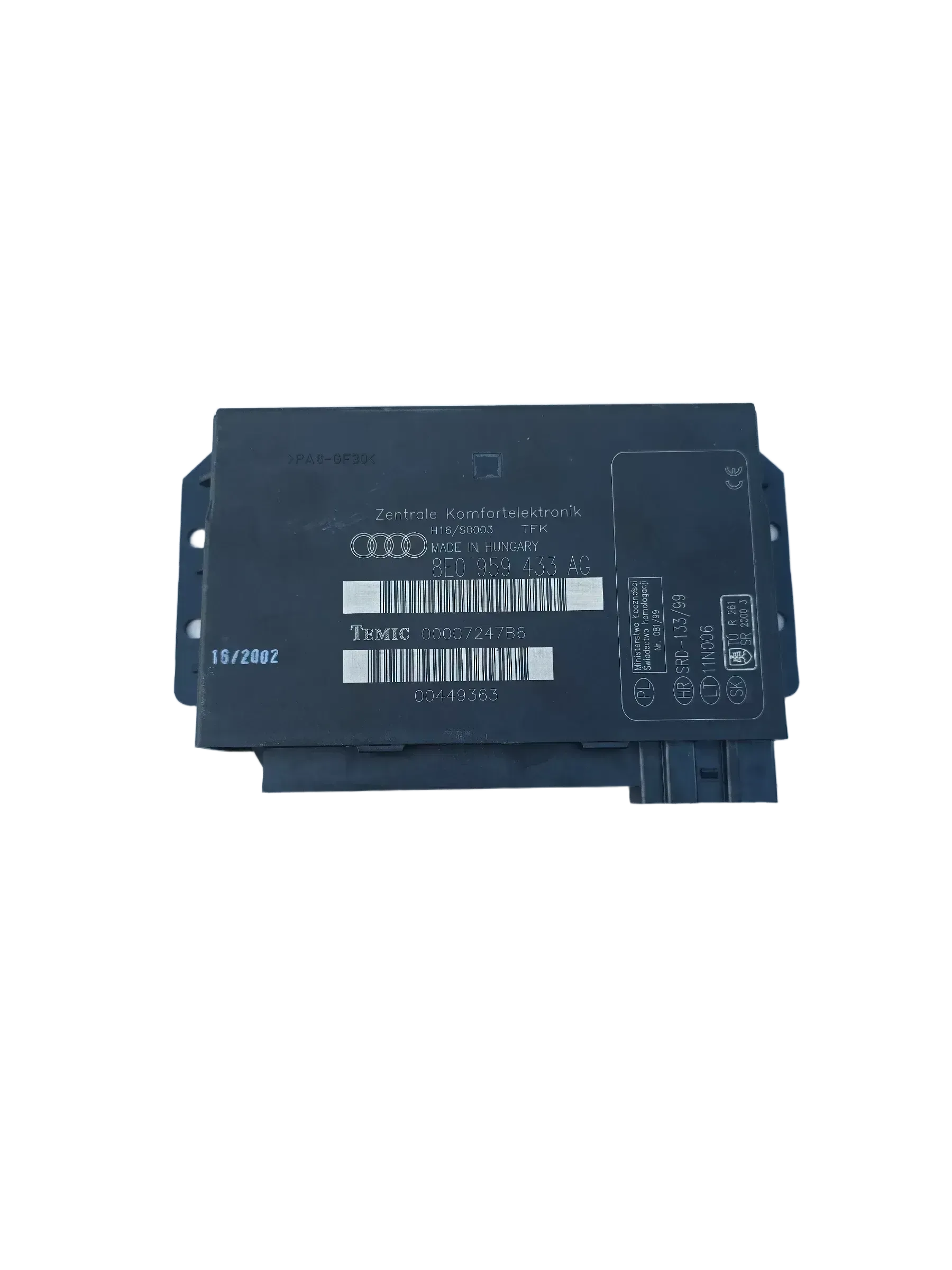 Komfortsteuergerät Temic Audi A4 8E B6 B7 8E0959433G - Bild 1