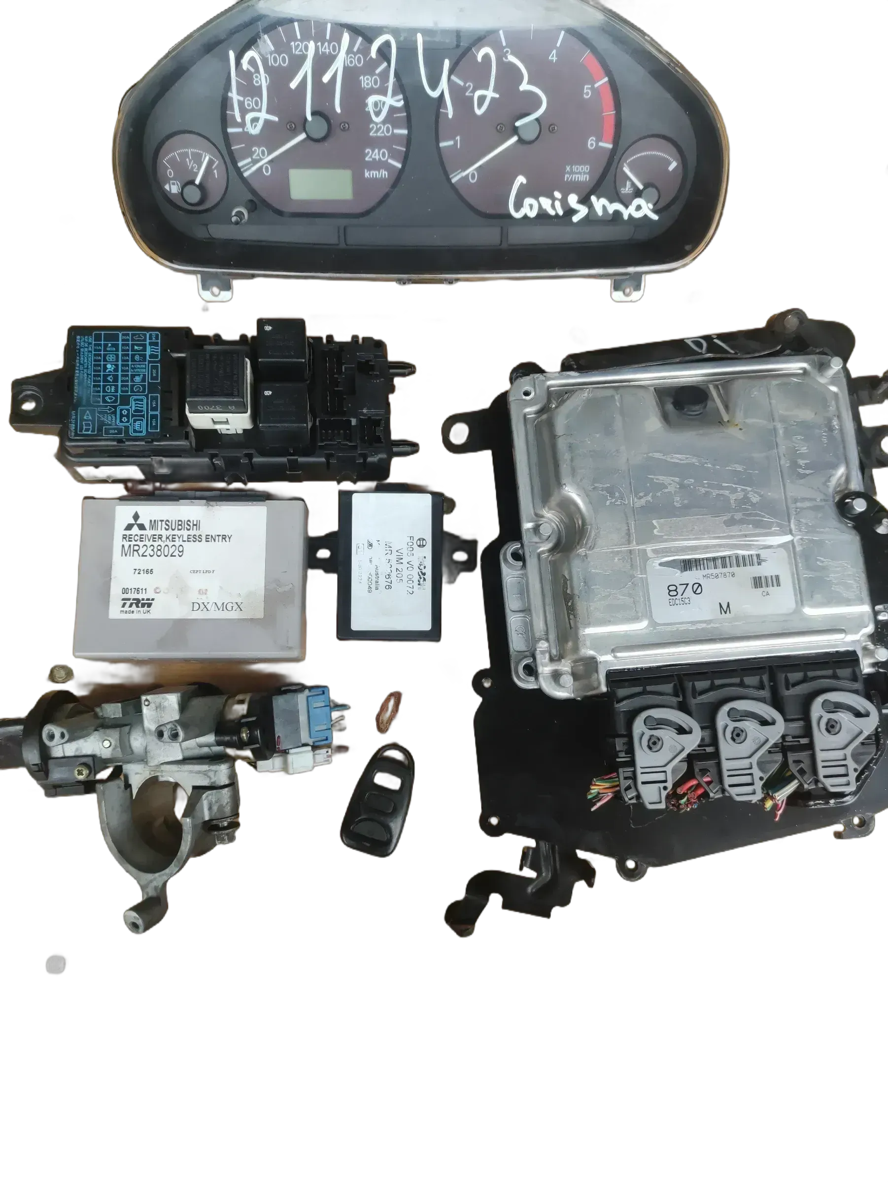 Mitsubishi Carisma 2003 1.9 Diesel Motorsteuergerät  Set Modul ECU MR507870 - Bild 1