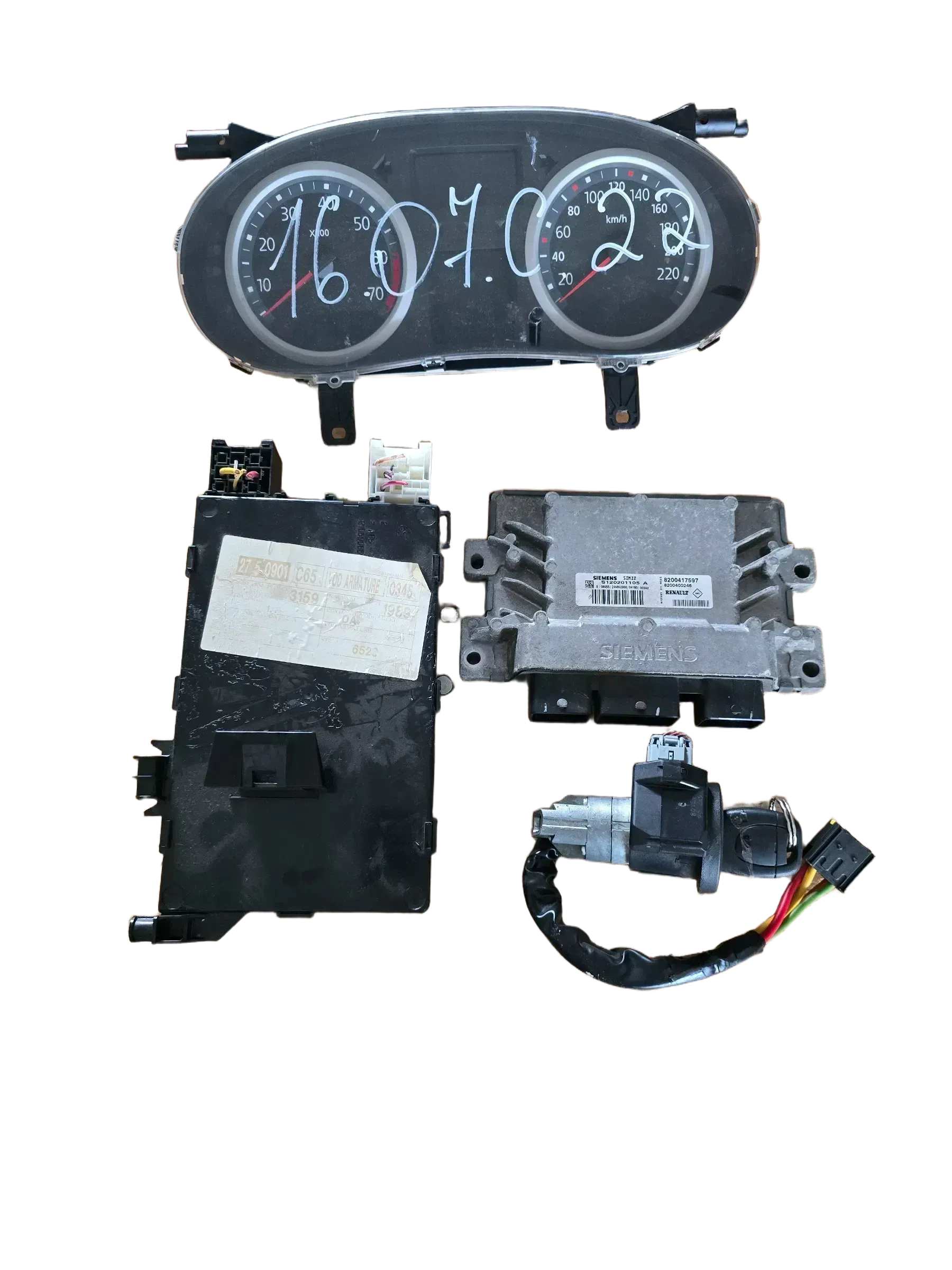 Renault Clio  Motorsteuergerät Set  SIEMENS S120201105A 8200417597 - Bild 1