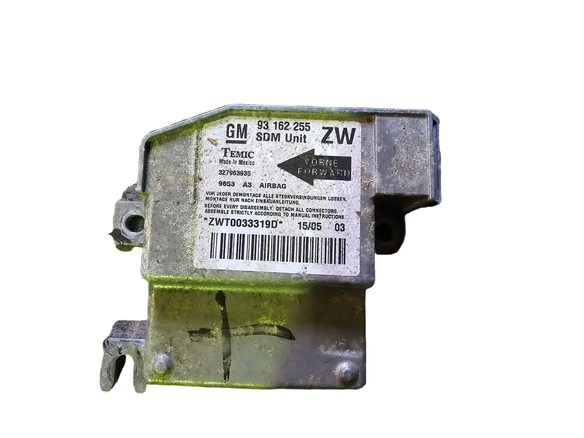 Opel Tigra B - Airbagsteuergerät Airbag Steuergerät 93162255 - Bild 1
