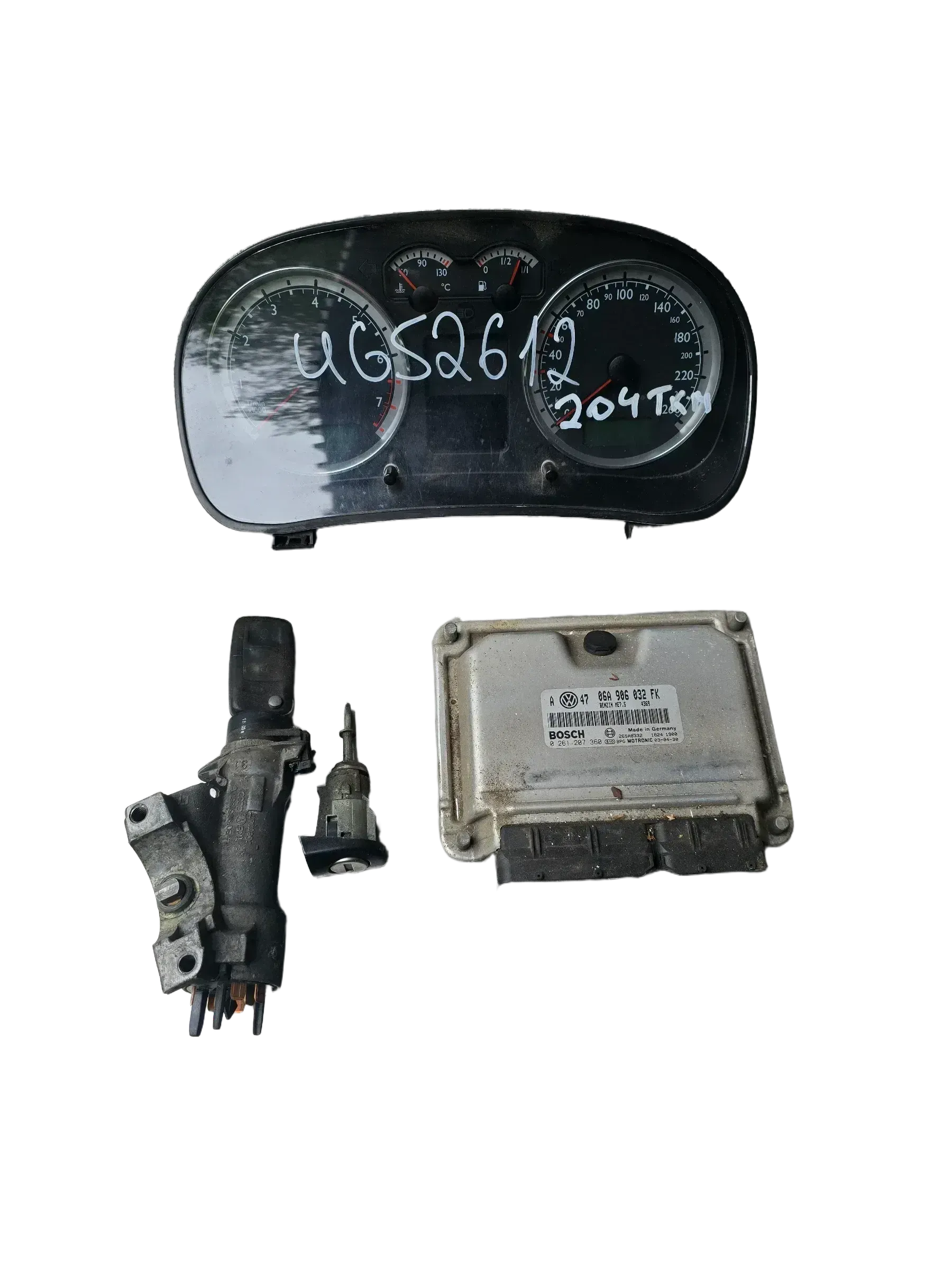 VW Golf 4 Motorsteuergerät Set 2,0 85kw 06A906032FK AZH AZJ - Bild 1