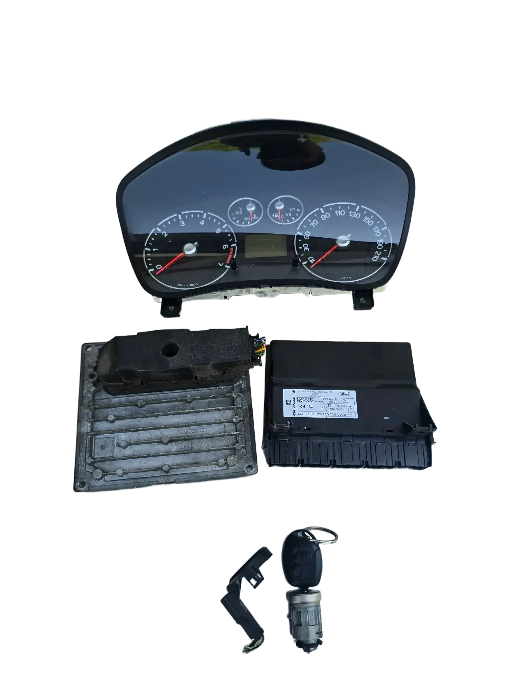 Motorsteuergerät Set  Einspritzung Ford Fiesta 5 1.4 6S6112A650GC - Bild 1