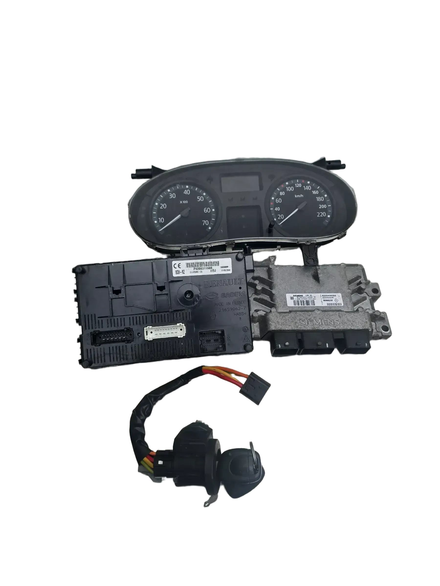 Motorsteuergerät Set RENAULT CLIO II 1.2 16V 8200406059 8200400246 - Bild 1
