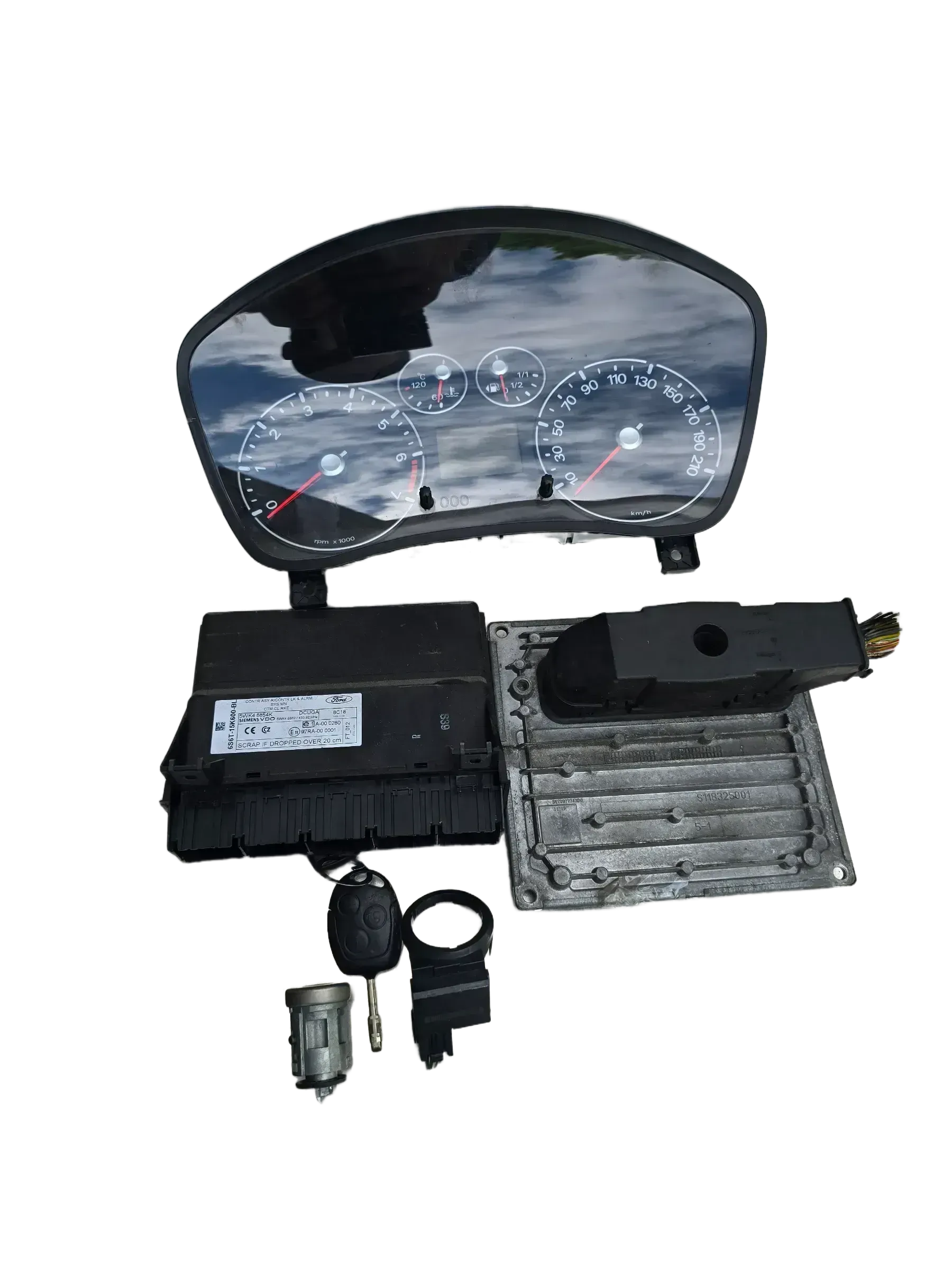 Original Ford Fiesta MK5 Motorsteuergerät Set 6S6112A650GD - Bild 1