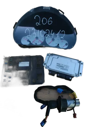 Peugeot 206 1.6 16V 80kW 109PS NFU Motorsteuergerät Kit 9648482980 0261208101 - Bild 1