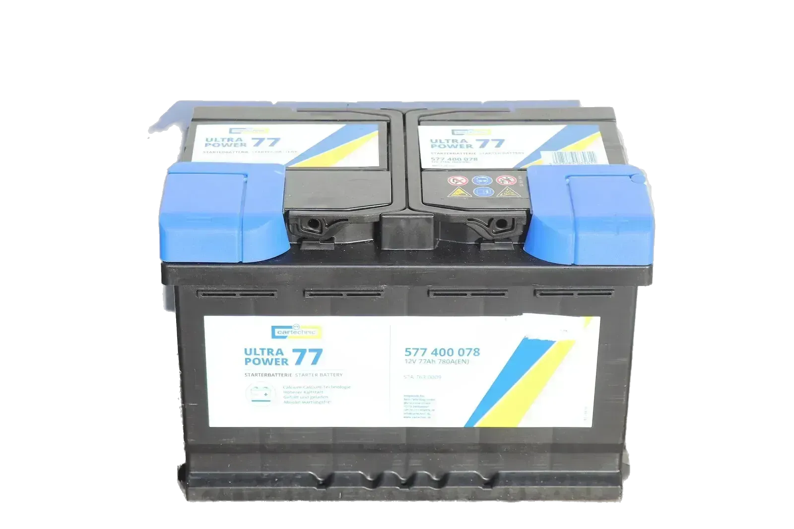 Autobatterie CARTECHNIC 12 Volt Starterbatterie ULTRA POWER 77 AH - Bild 1
