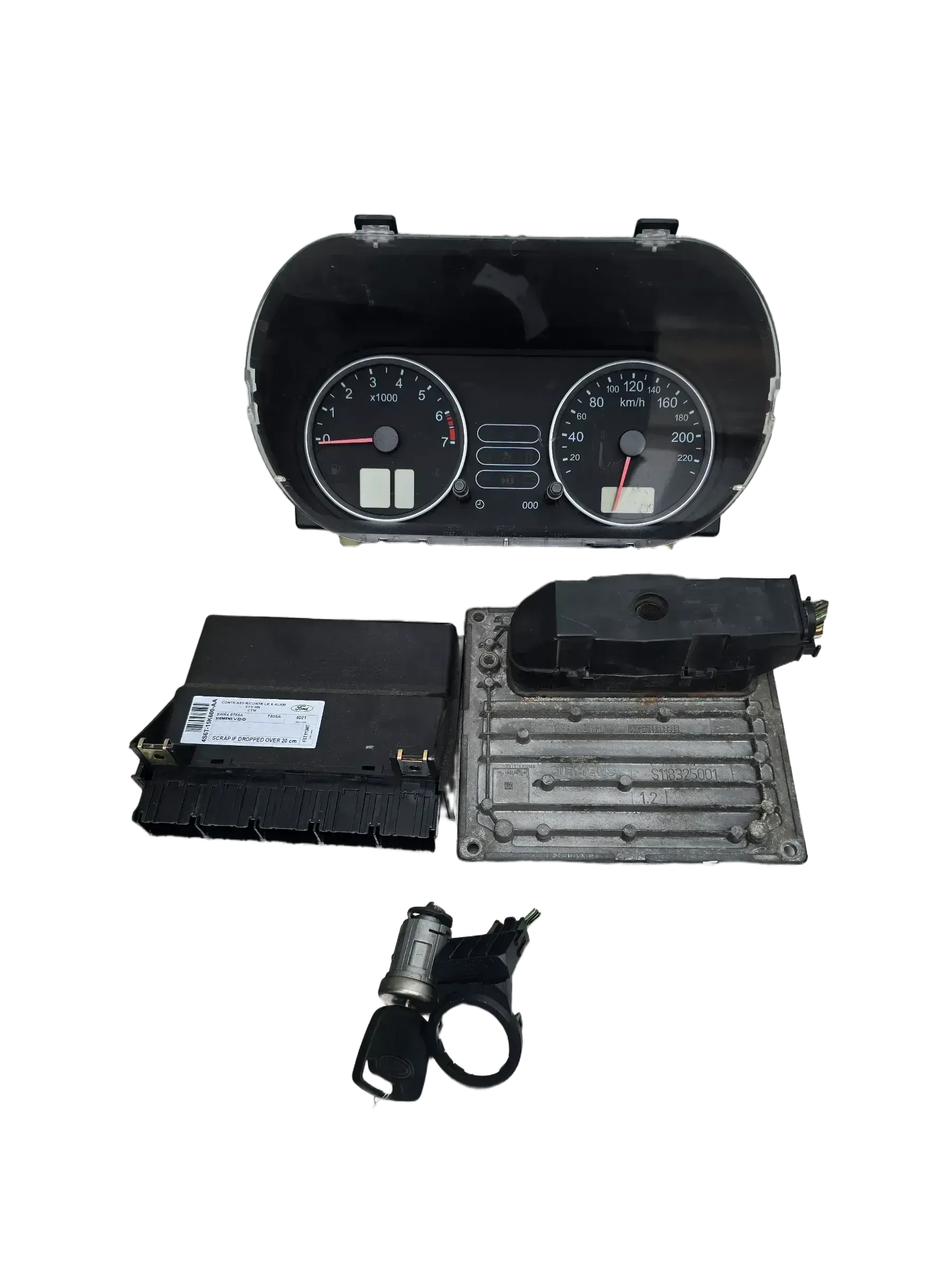 Ford Fiesta JD3 JH1 1,3i  Motorsteuergerät Set 4S6112A650KB - Bild 1