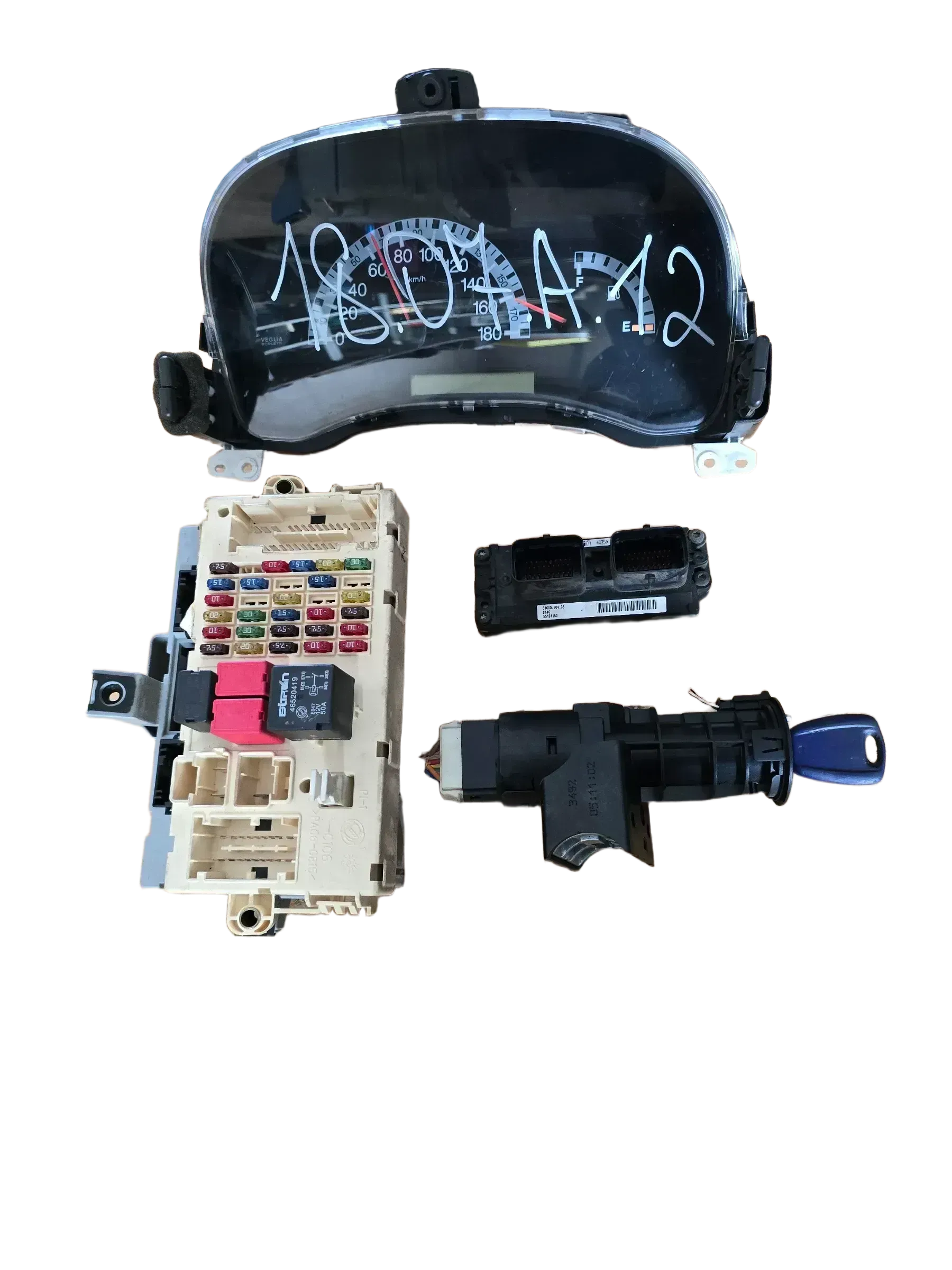 Zündschloß SET Fiat Punto 188 1,2l 2türer  Motorsteuergerät 55181150 - Bild 1