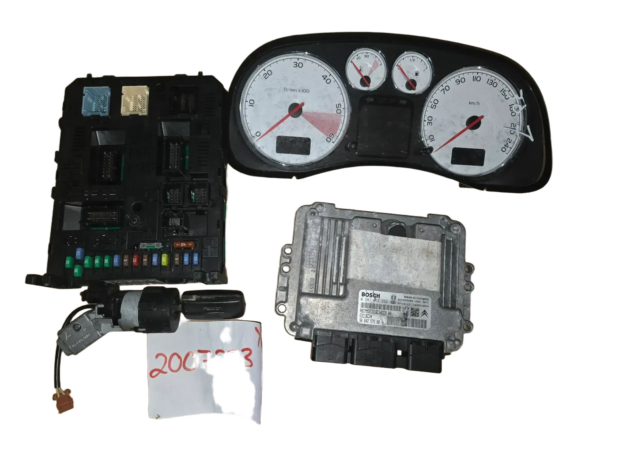 Original Peugeot 307 Steuergerät Set 0281013332. 9664257580 - Bild 1
