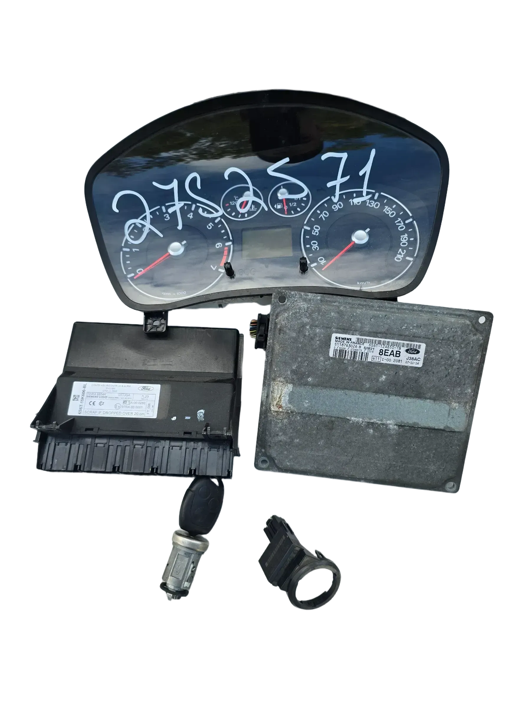 FORD Fiesta V Motorsteuergerät Set Wegfahrsperre Satz 6S6112A650TB - Bild 1