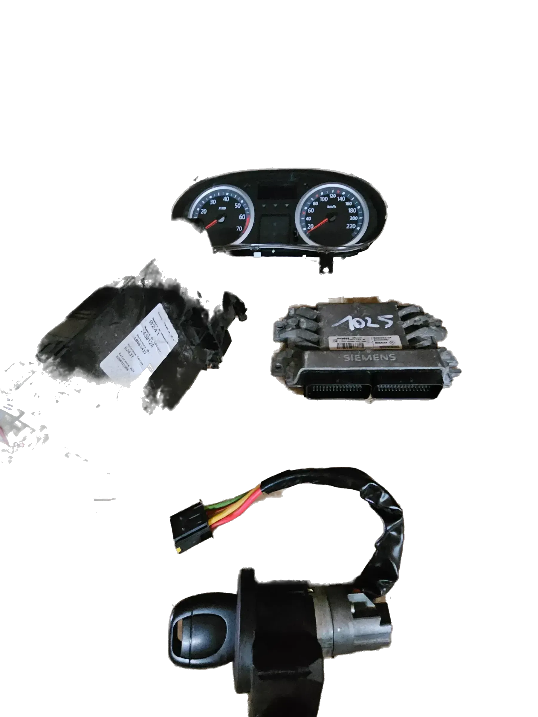 Renault Clio II Motorsteuergerät -modul 8200392680 72kW set - Bild 1