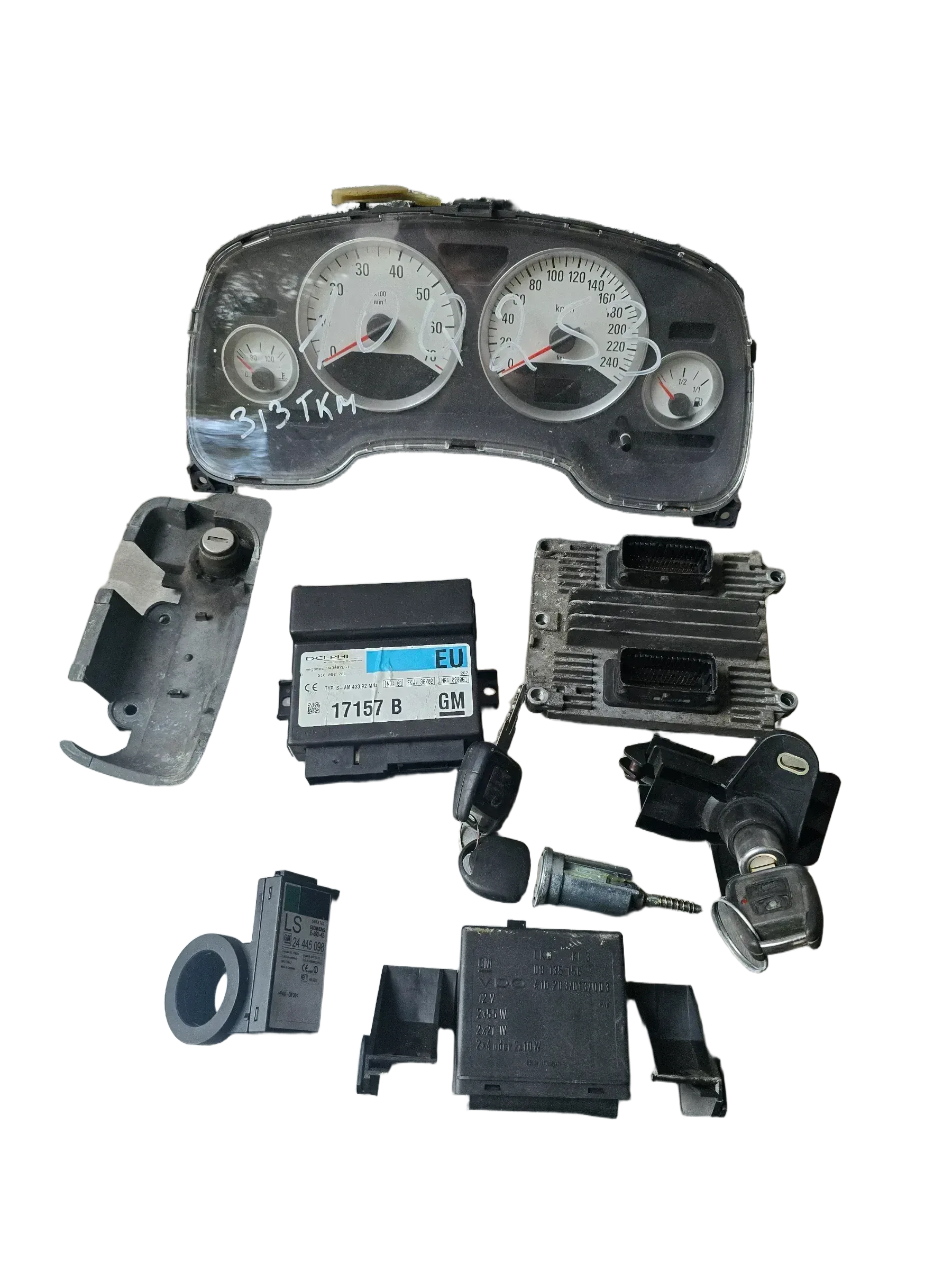 Opel Astra G 2,2 Z22SE Motorsteuergerät Set 09391283 - Bild 1