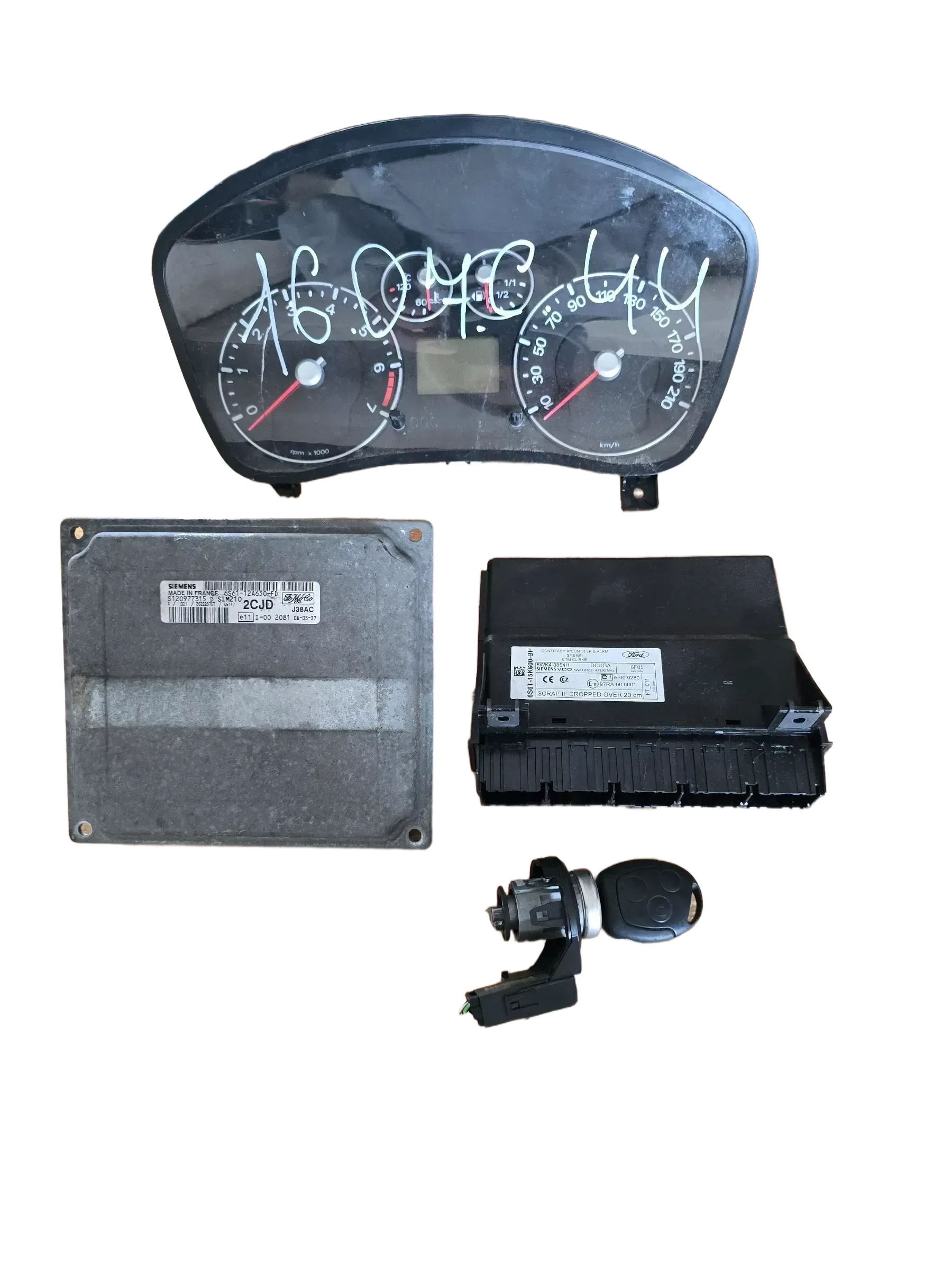 6S6112A650FD motorsteuergerät Set für FORD FIESTA V REST - Bild 1