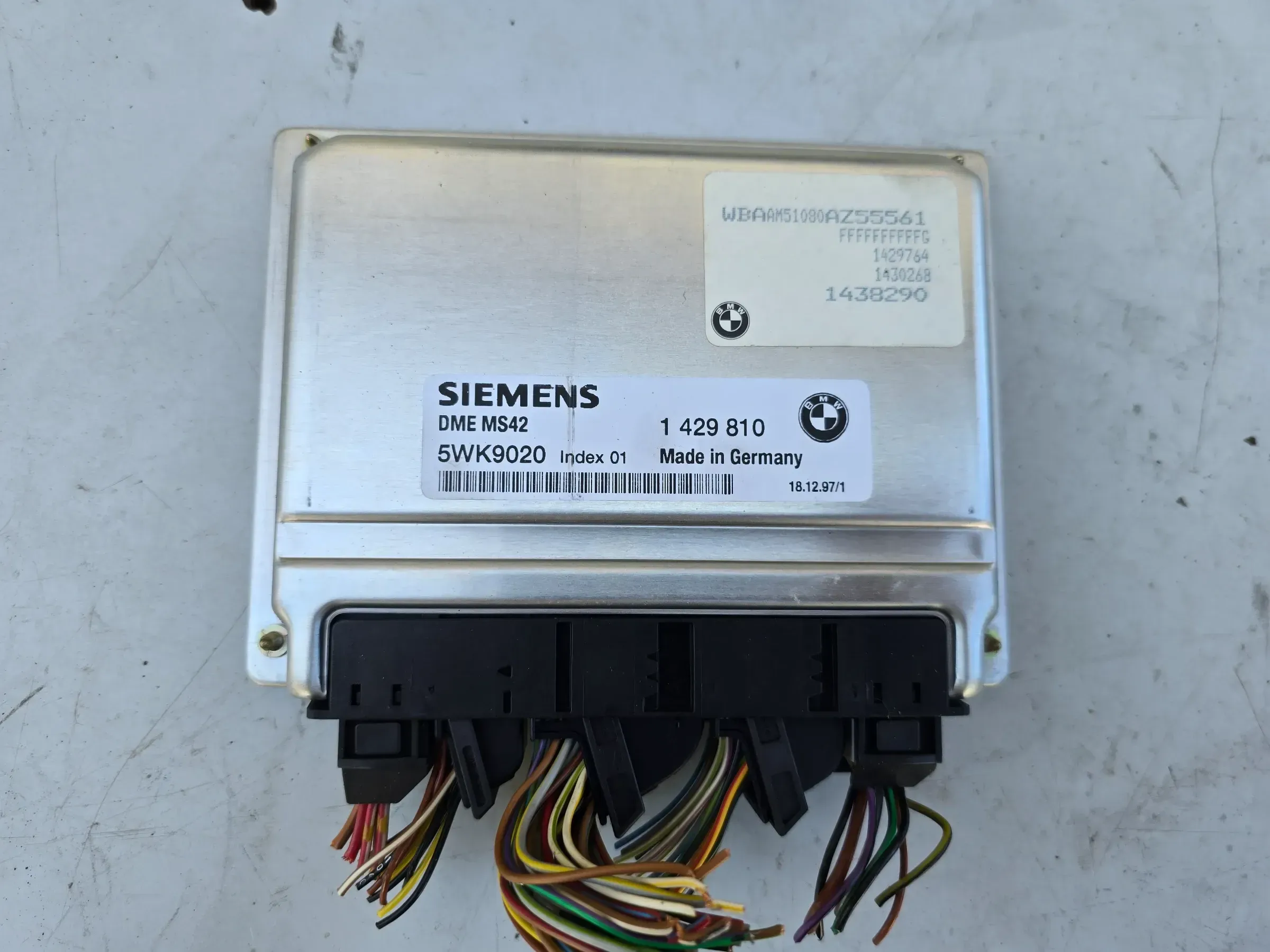 BMW Motorsteuerung Einheit ECU 1429810 5WK9020 1438290 - Bild 1