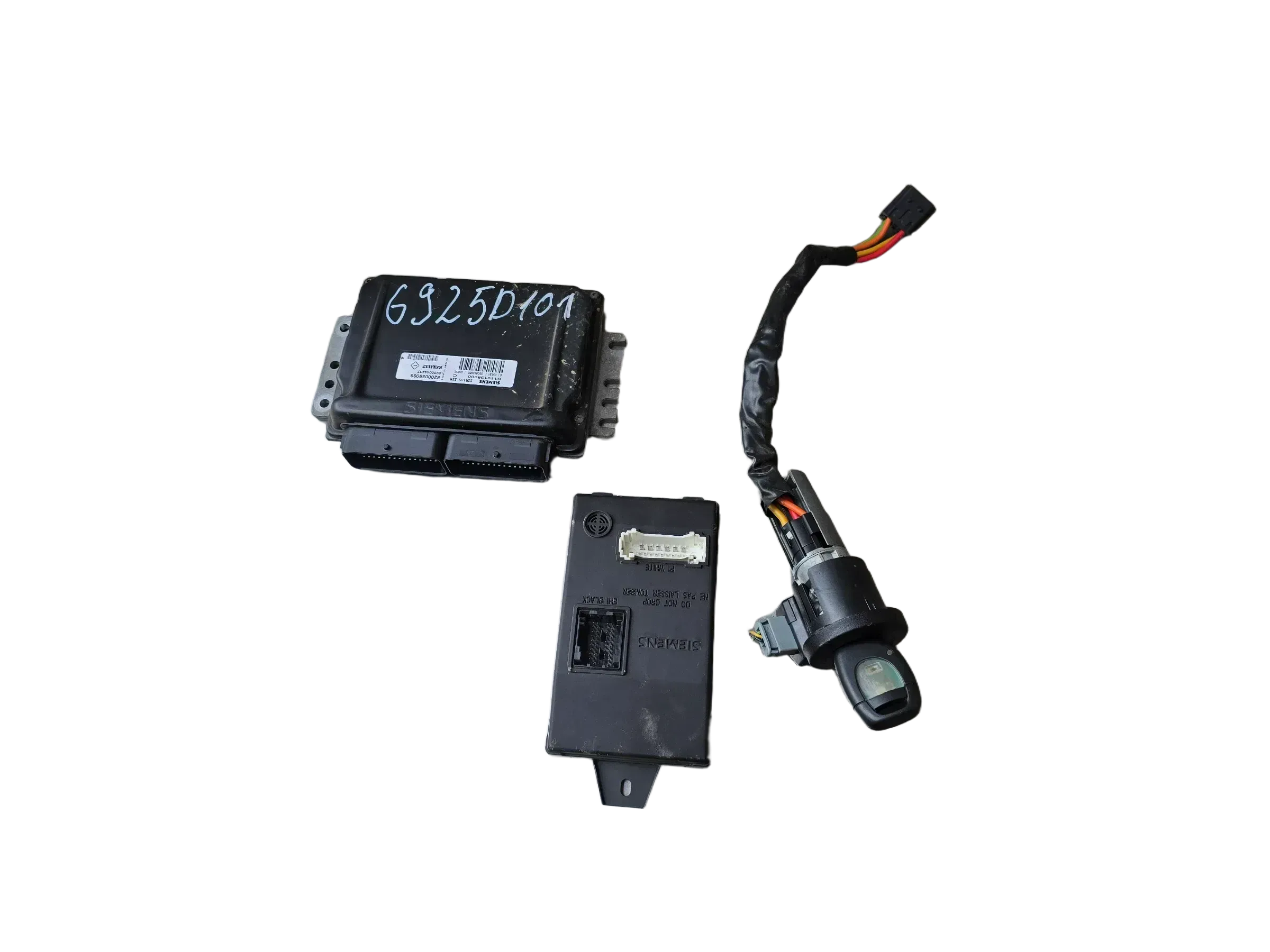 Renault Clio II Twingo I 1.2 43kW D7F Motorsteuergerät Kit 8200059086 8200044437 d101 - Bild 1