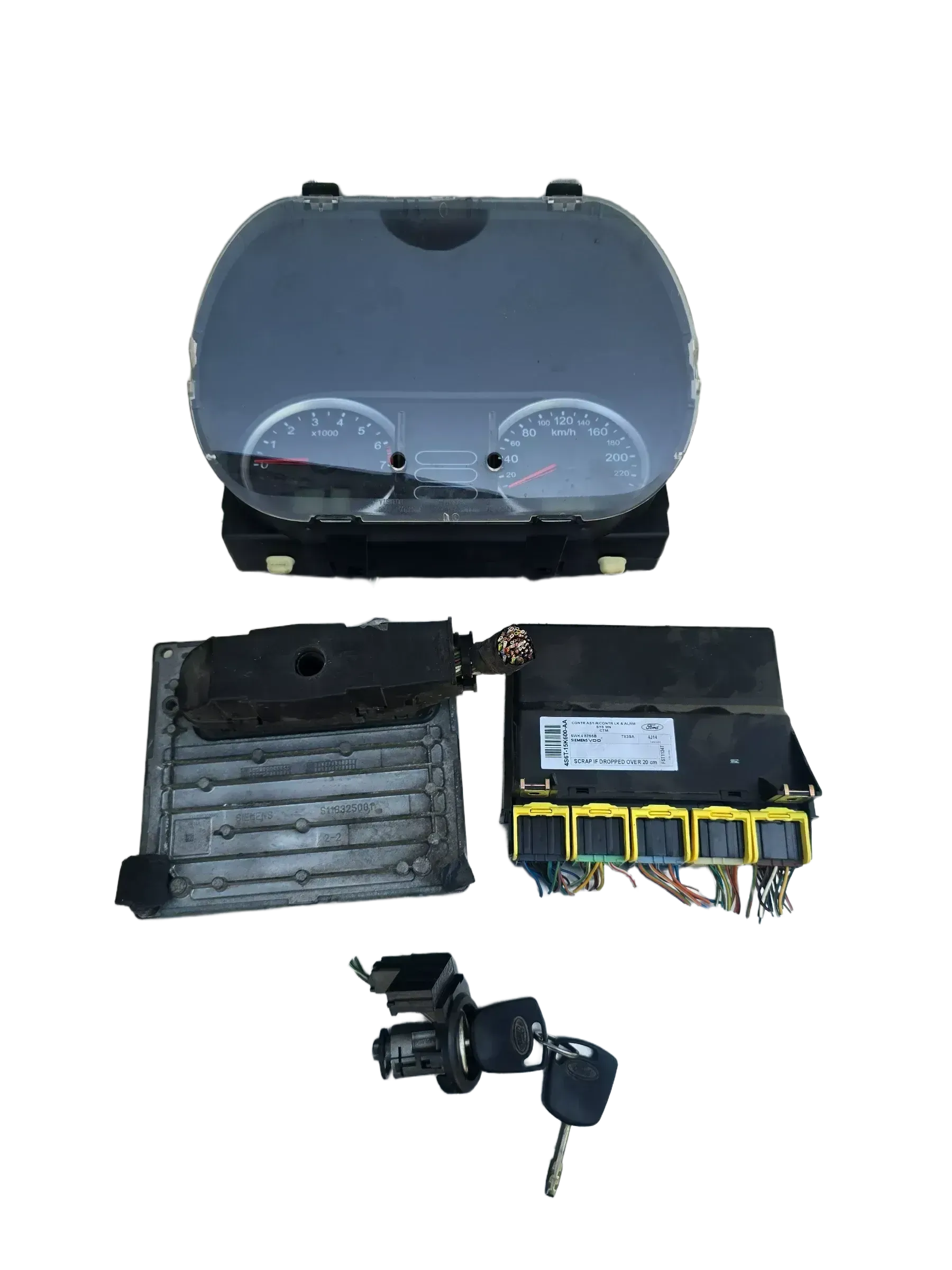 Ford Fiesta MK5 JD3 - Motorsteuergerät Set 4S6112A650JB - Bild 1