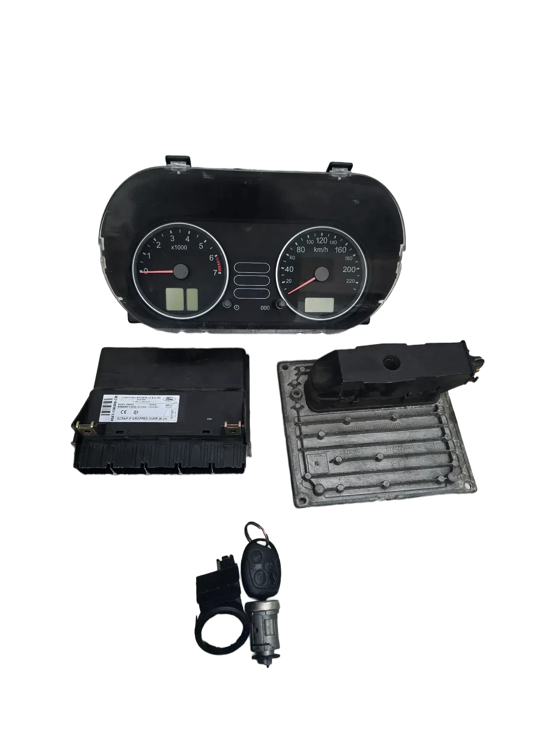 Ford Fiesta JD3 JH1 1,3i  Motorsteuergerät Kit 4S6112A650KC - Bild 1