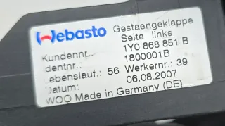 VW Beetle 1Y Cabrio Gestängedeckel Dach links 1Y0868851B - Bild 4