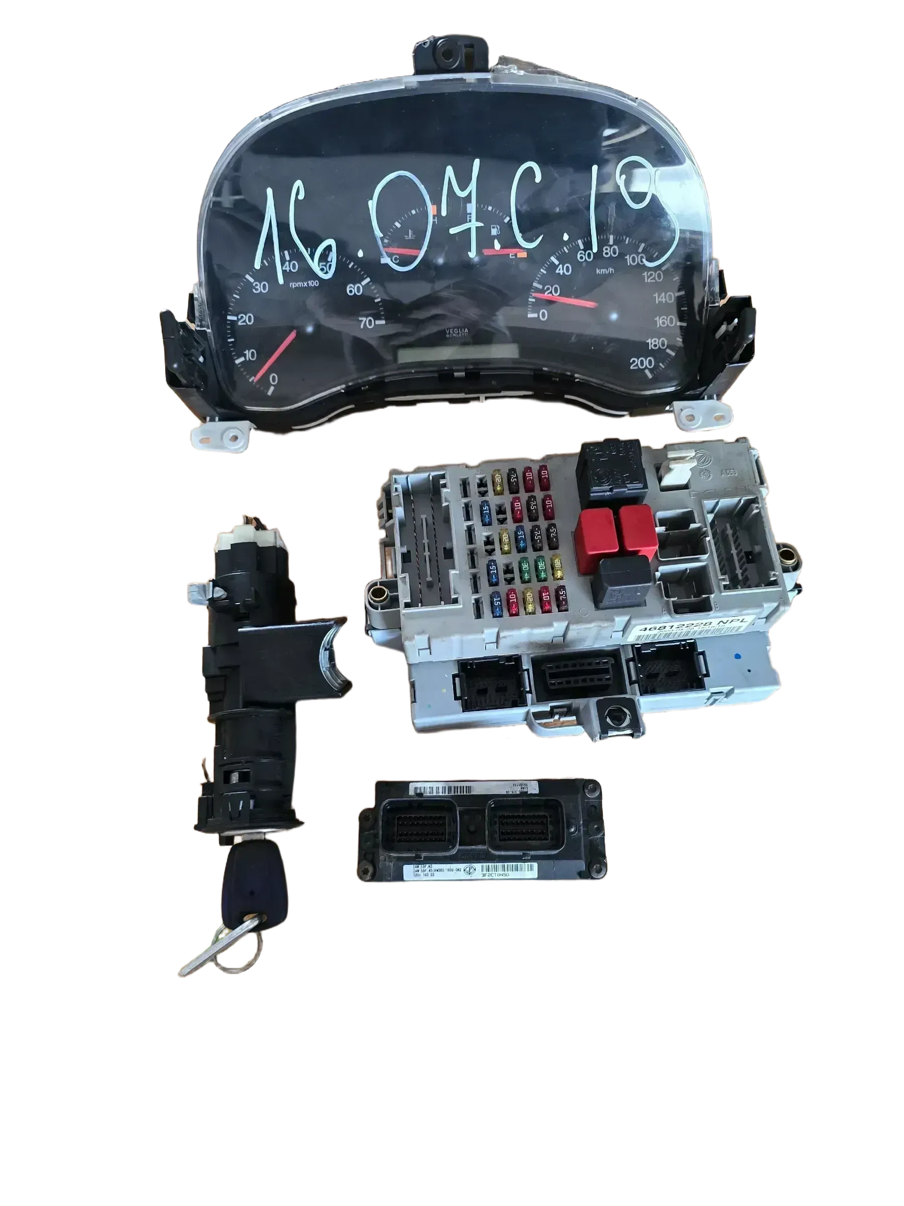 FIAT Punto 188   - Motorsteuergerät Set Motor Steuergerät Kit  55181132 - Bild 1