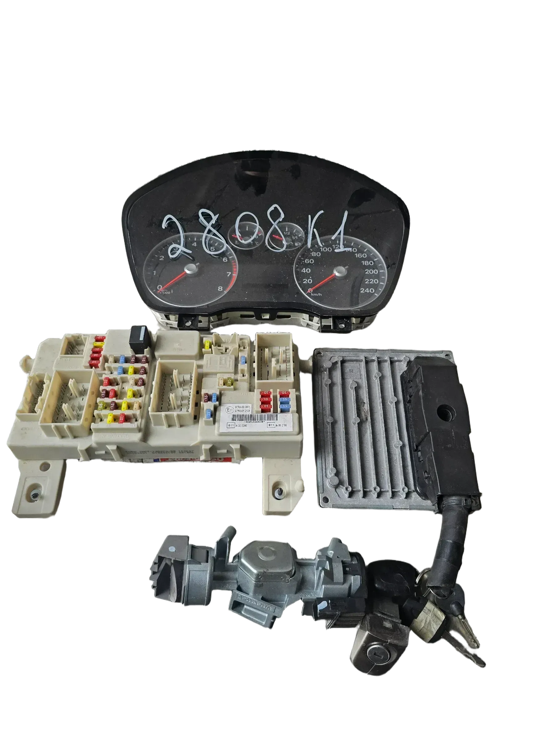 Steuergerät Set Einspritzung 7m5112a650afa Ford Focus 1.6 16V DA3/DB3 74 KW 100 PS - Bild 1