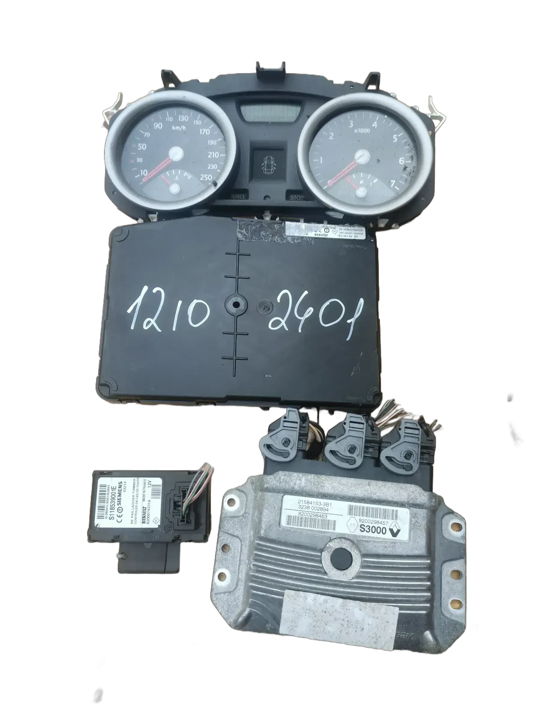 Original Steuergerät Set Renault Megane 2 Cabrio  8200298463 / 21584153-3B1/8200298457 - Bild 1