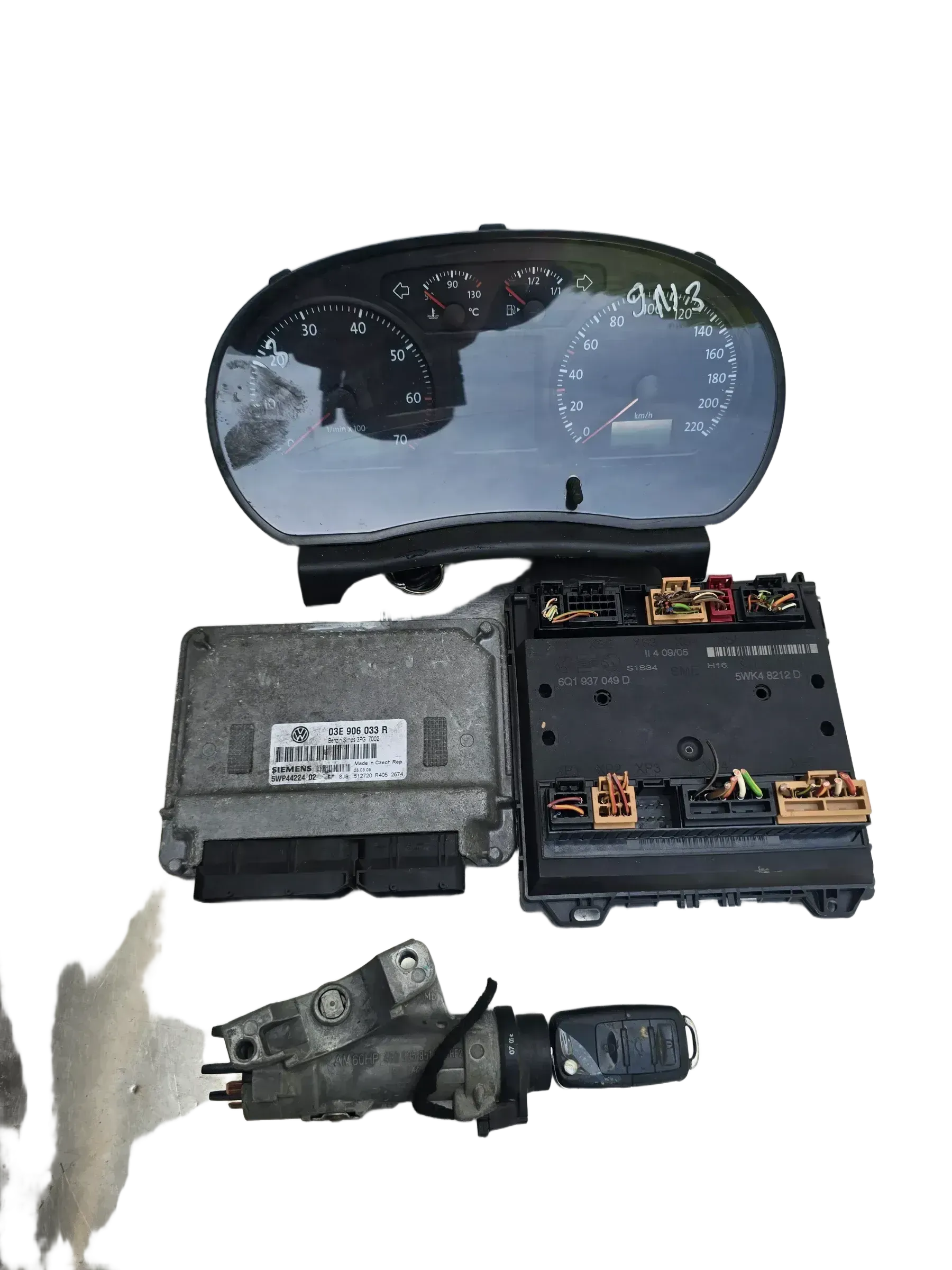 Motorsteuergerät Set VW Polo 9N3 1.2 benzin 03E906033R - Bild 1