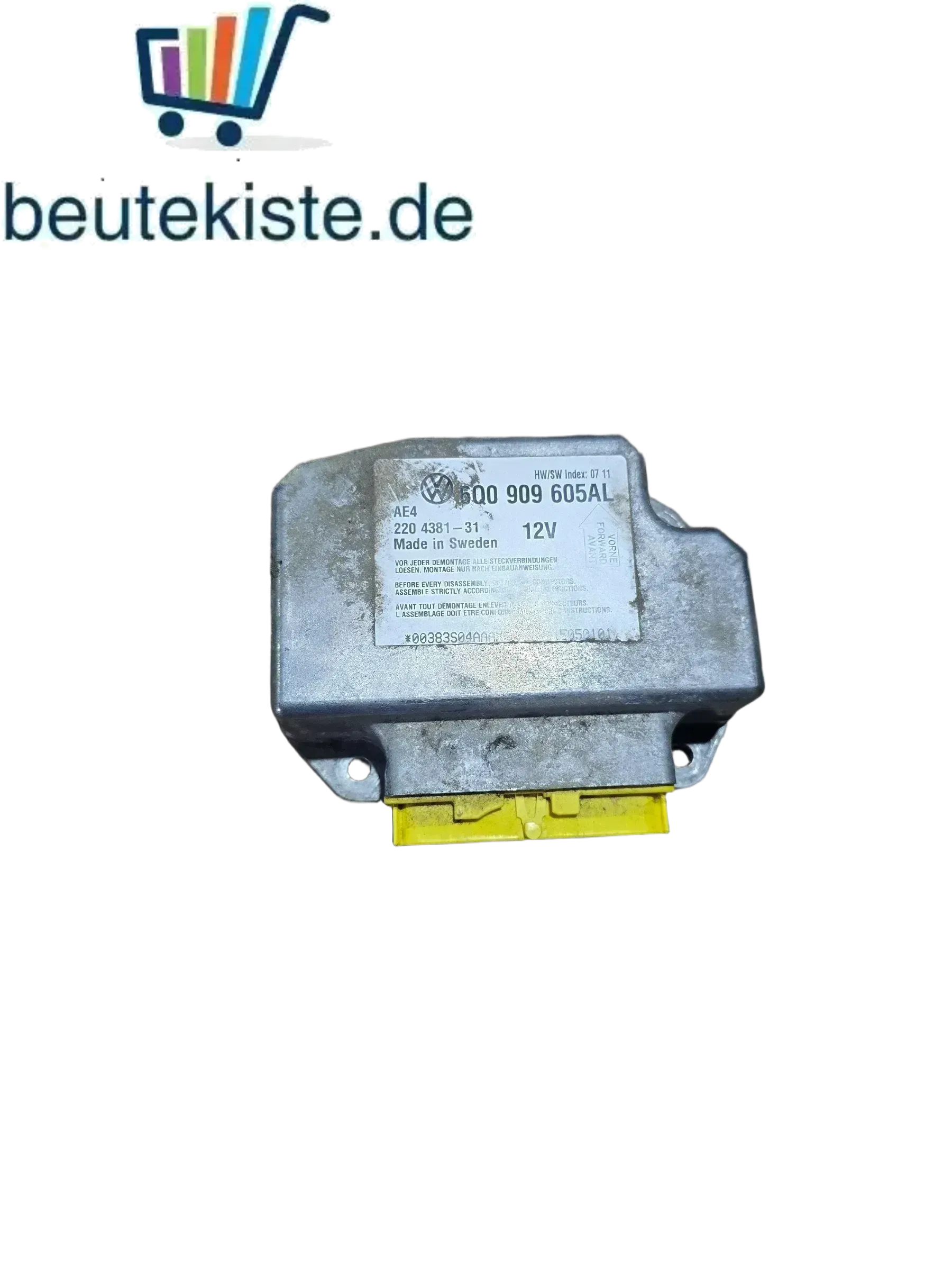 Steuergerät Airbag original VW Beetle 1Y Cabrio 6Q0909605AL Airbagsteuergerät 0711 - Bild 1