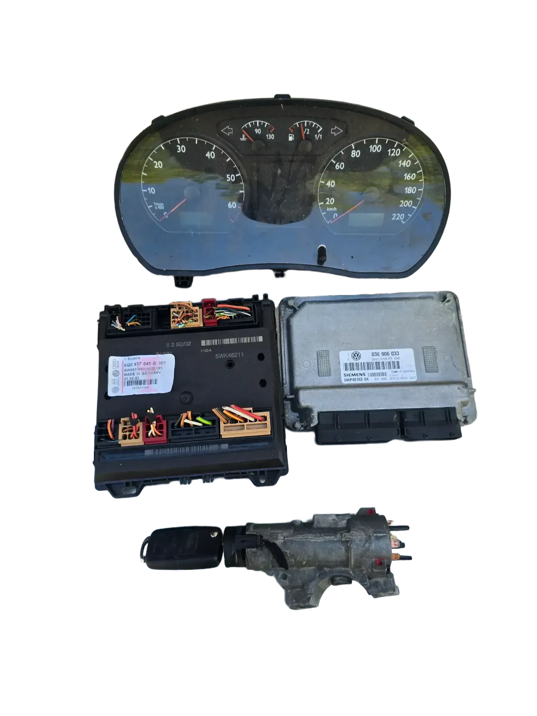 Motorsteuergerät Set 03E906033  Siemens VW Polo 9N 1.2 12V - Bild 1
