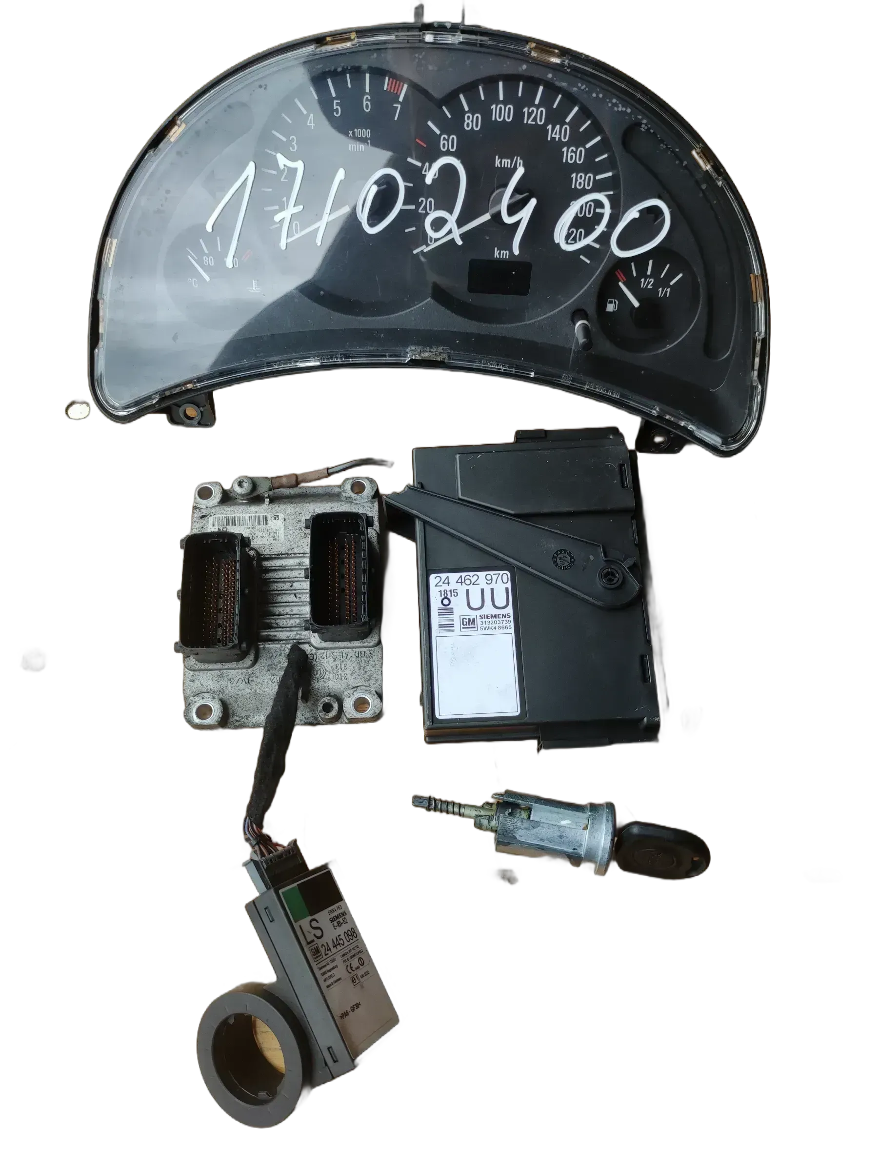Opel Corsa C Motorsteuergerät Set  0261206072 1.2 16V  Steuergerät 09115111 - Bild 1