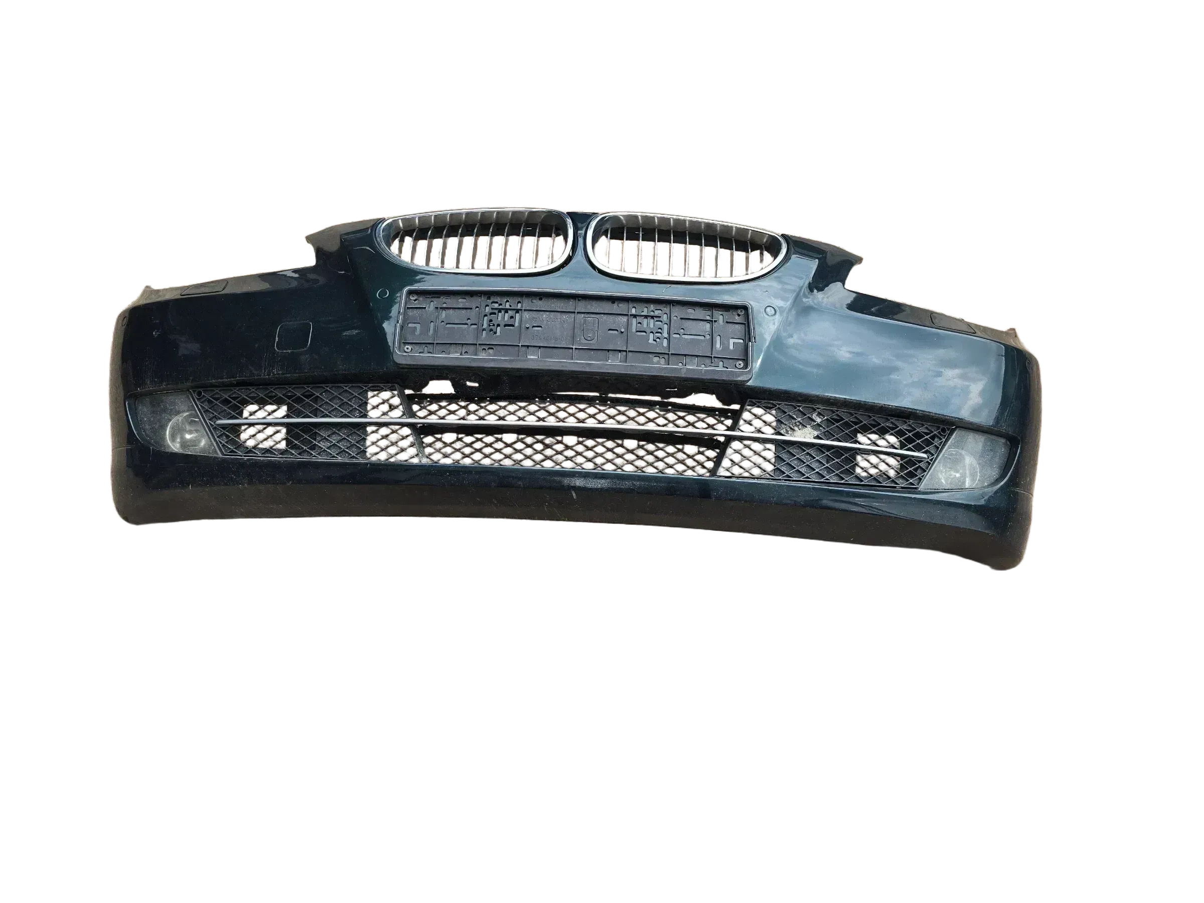 BMW 5 E60 E61 Facelift Frontschürze Stoßstange vorne PDC Tiefgruen Metallic - Bild 1
