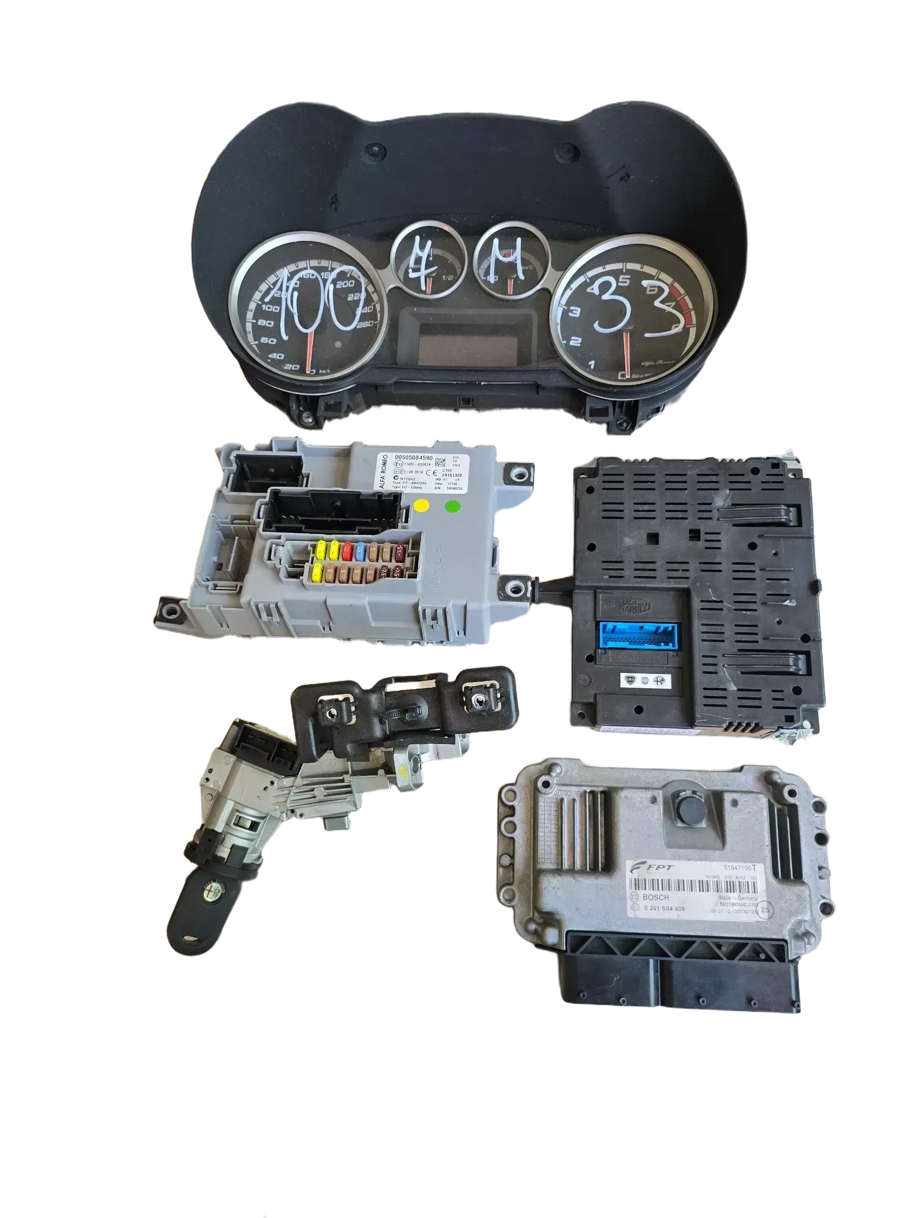 Alfa Romeo MITO 1.4 TJET Motorsteuergerät  ECU Start Kit 51847196 0261S04409 - Bild 1